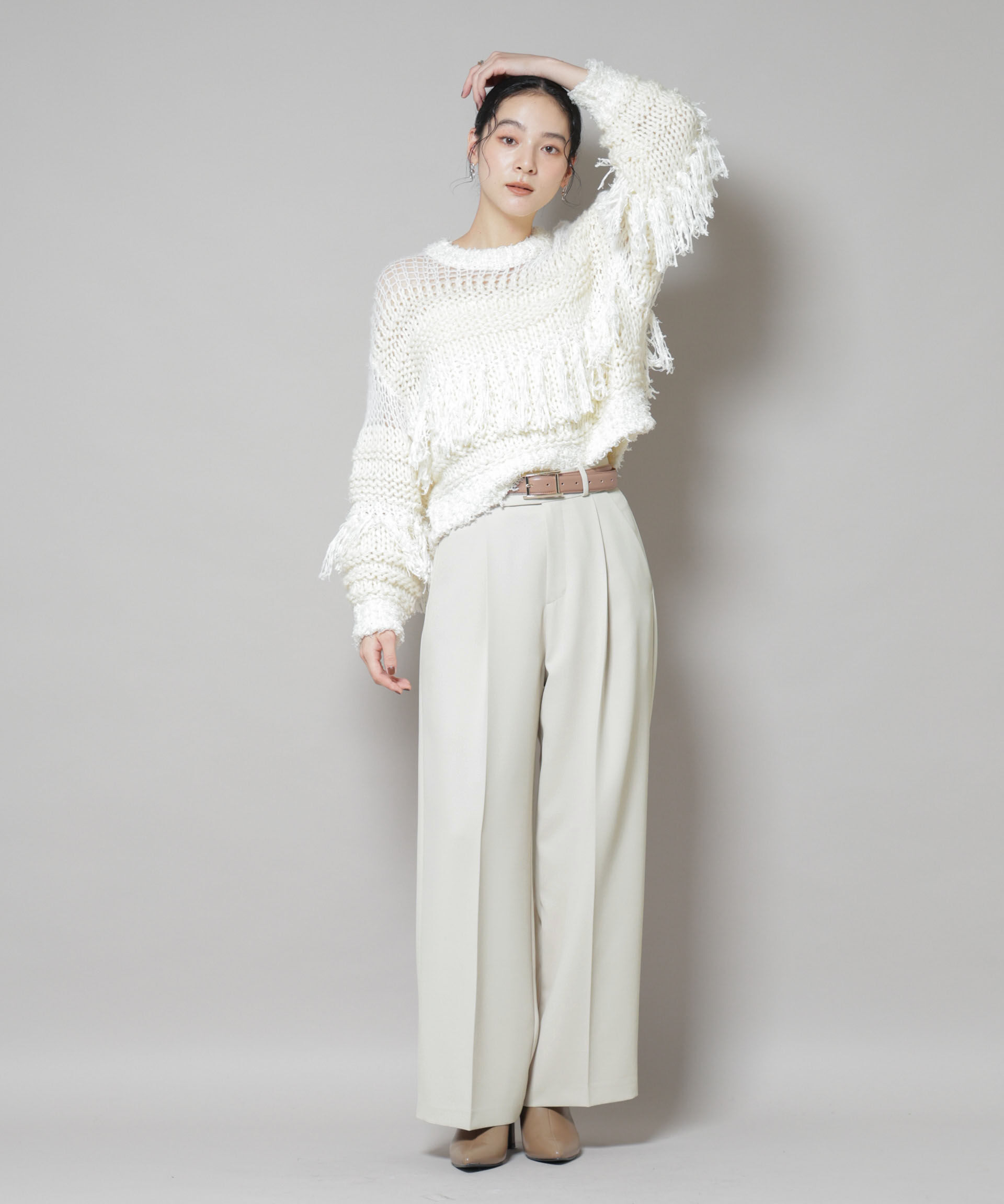 nano･universe「ツイルワイドスラックス」|チノ|