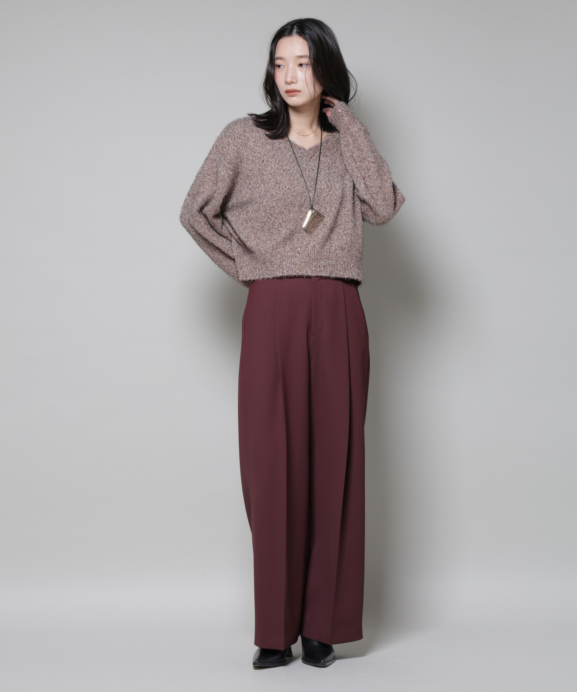 nano･universe「ツイルワイドスラックス」|チノ|