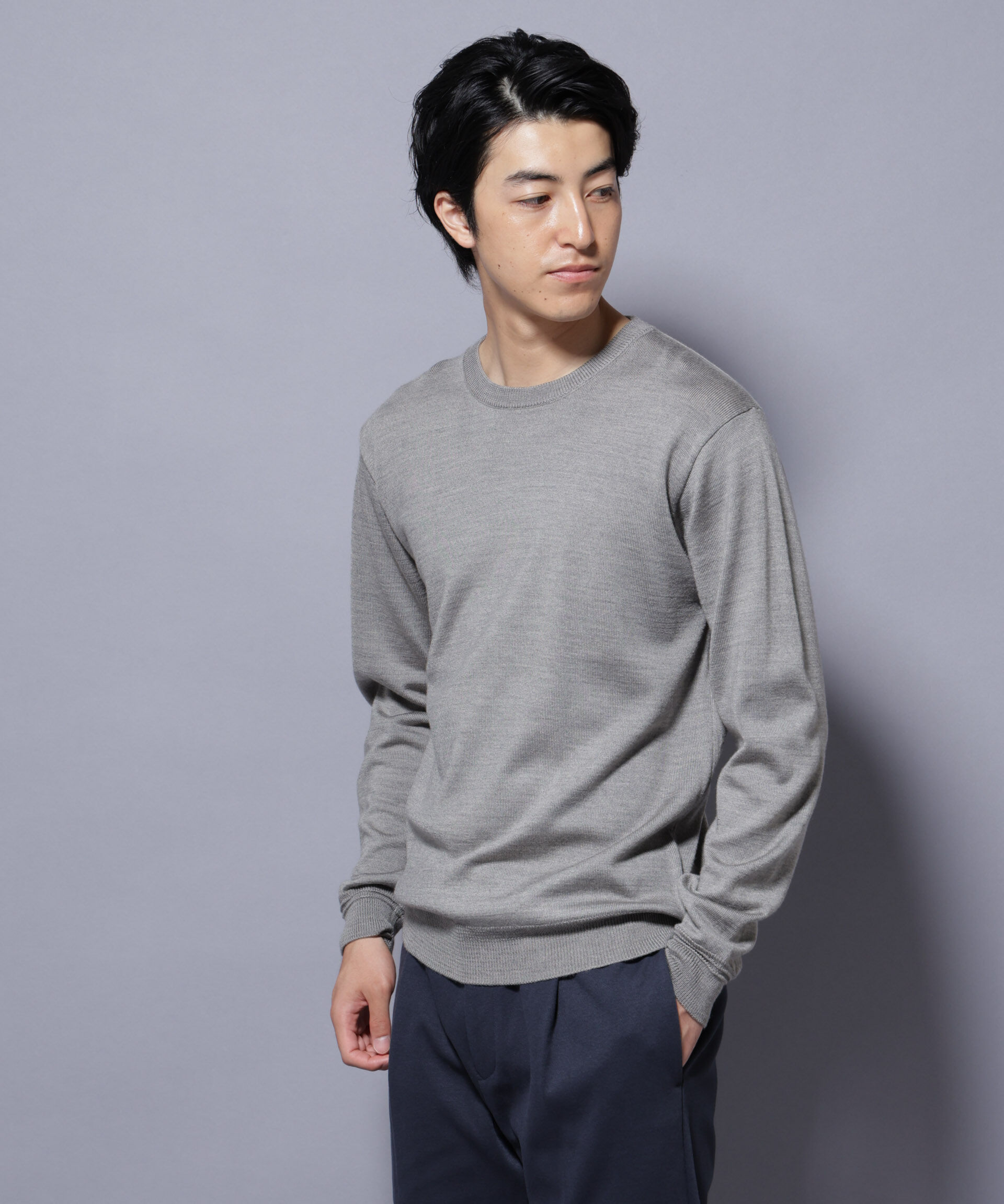 nano･universe「タスマニアミックスクルーネックニット」|ニット・セーター|