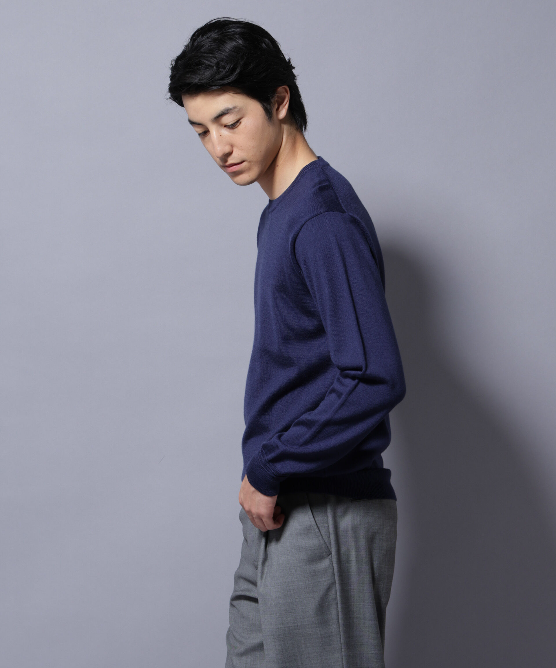 nano･universe「タスマニアミックスクルーネックニット」|ニット・セーター|