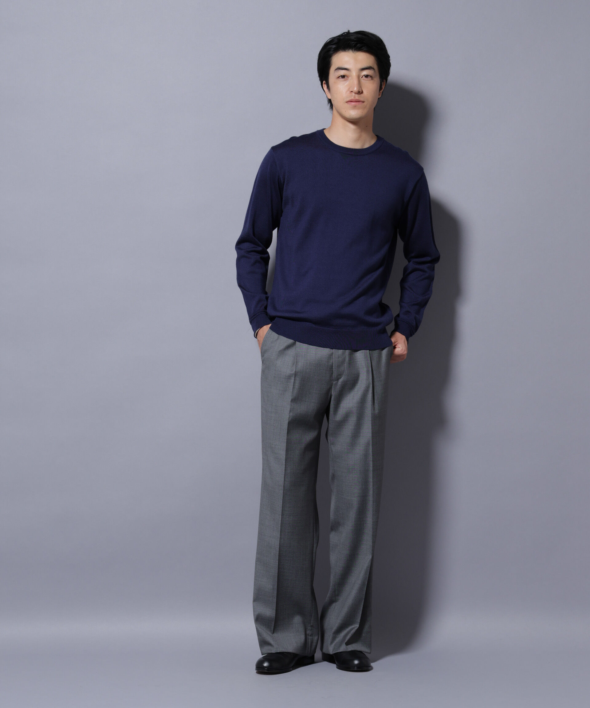 nano･universe「タスマニアミックスクルーネックニット」|ニット・セーター|