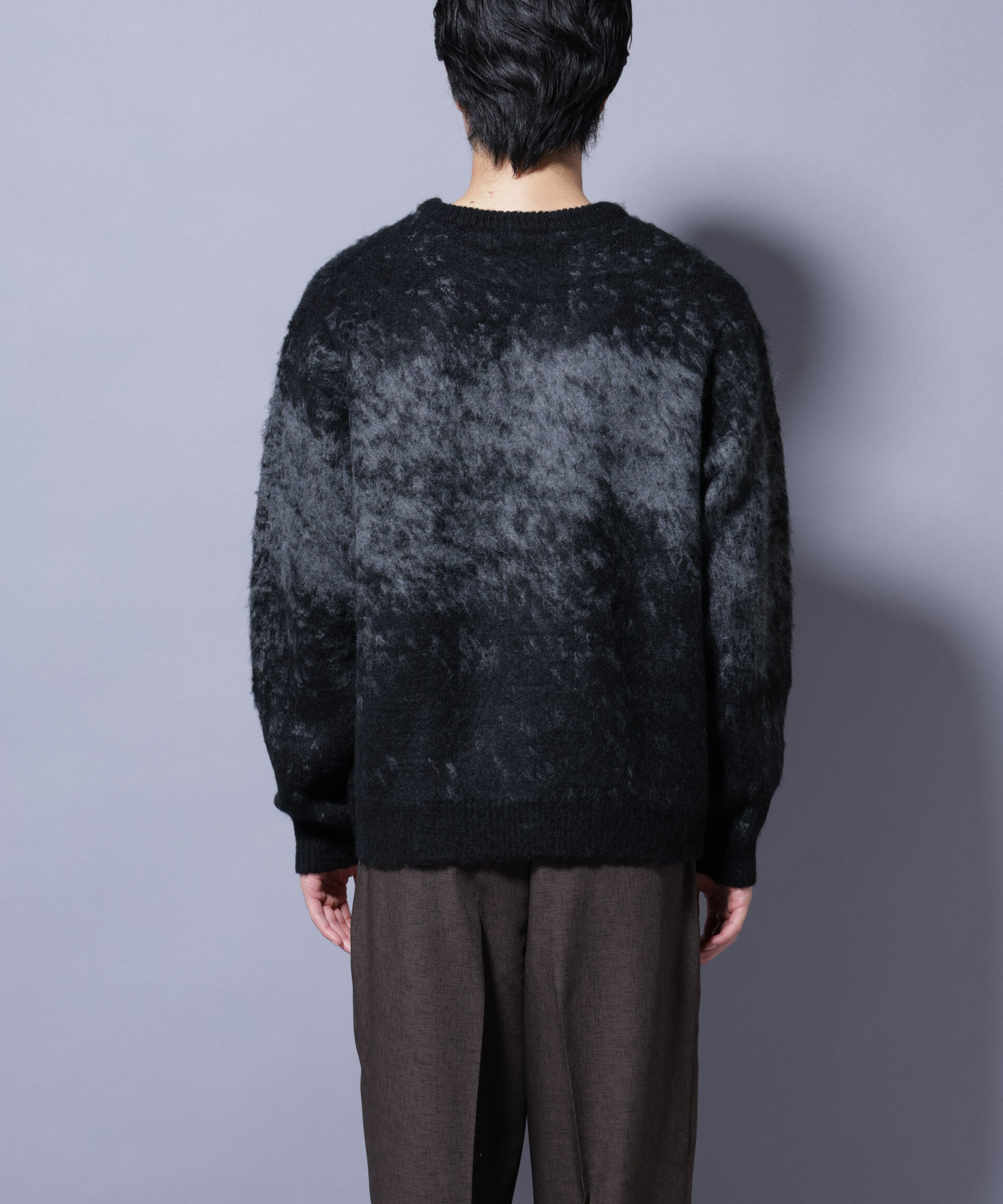 nano･universe「アート柄クルーネックニット1 シックカラー」|ニット・セーター|