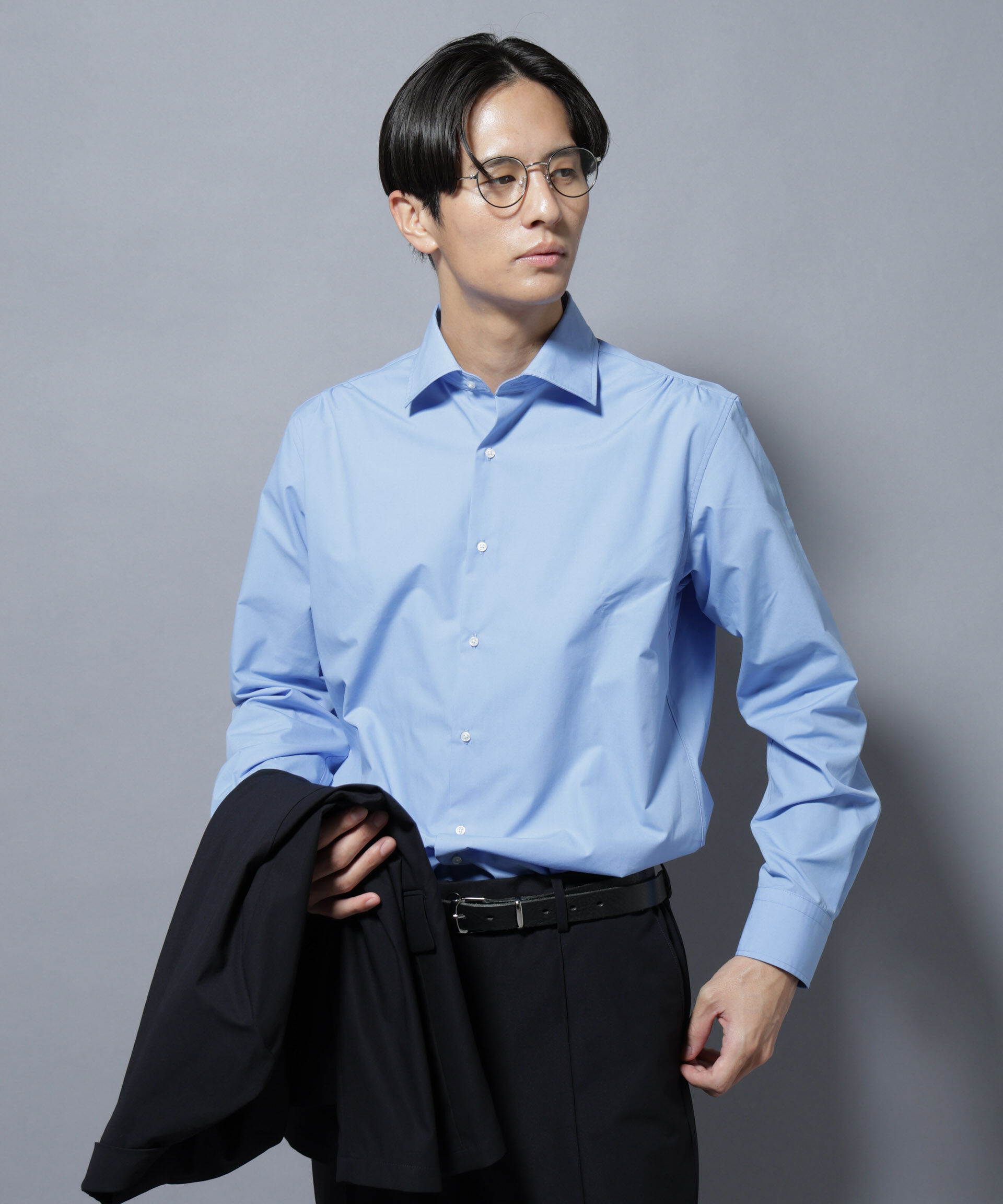 nano･universe「「N shirt」Anti Soaked(R)汗染み防止セミワイドカラーシャツ長袖」|シャツ・ブラウス|