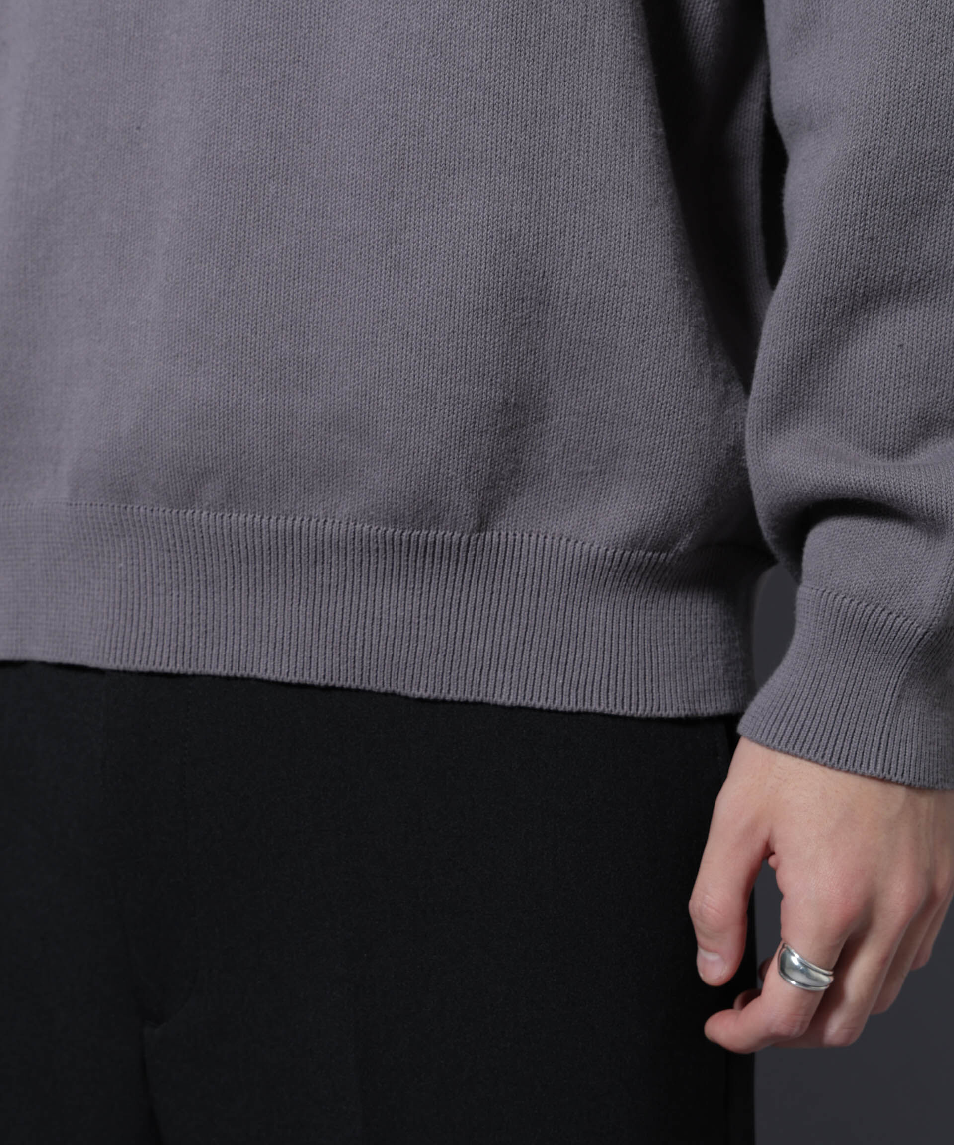 nano･universe「｢大人のｽｳｪｯﾄ｣ｺｯﾄﾝｽｳｪｯﾄﾗｲｸﾆｯﾄ ｴﾙﾎﾞｰﾊﾟｯ」|ニット・セーター|