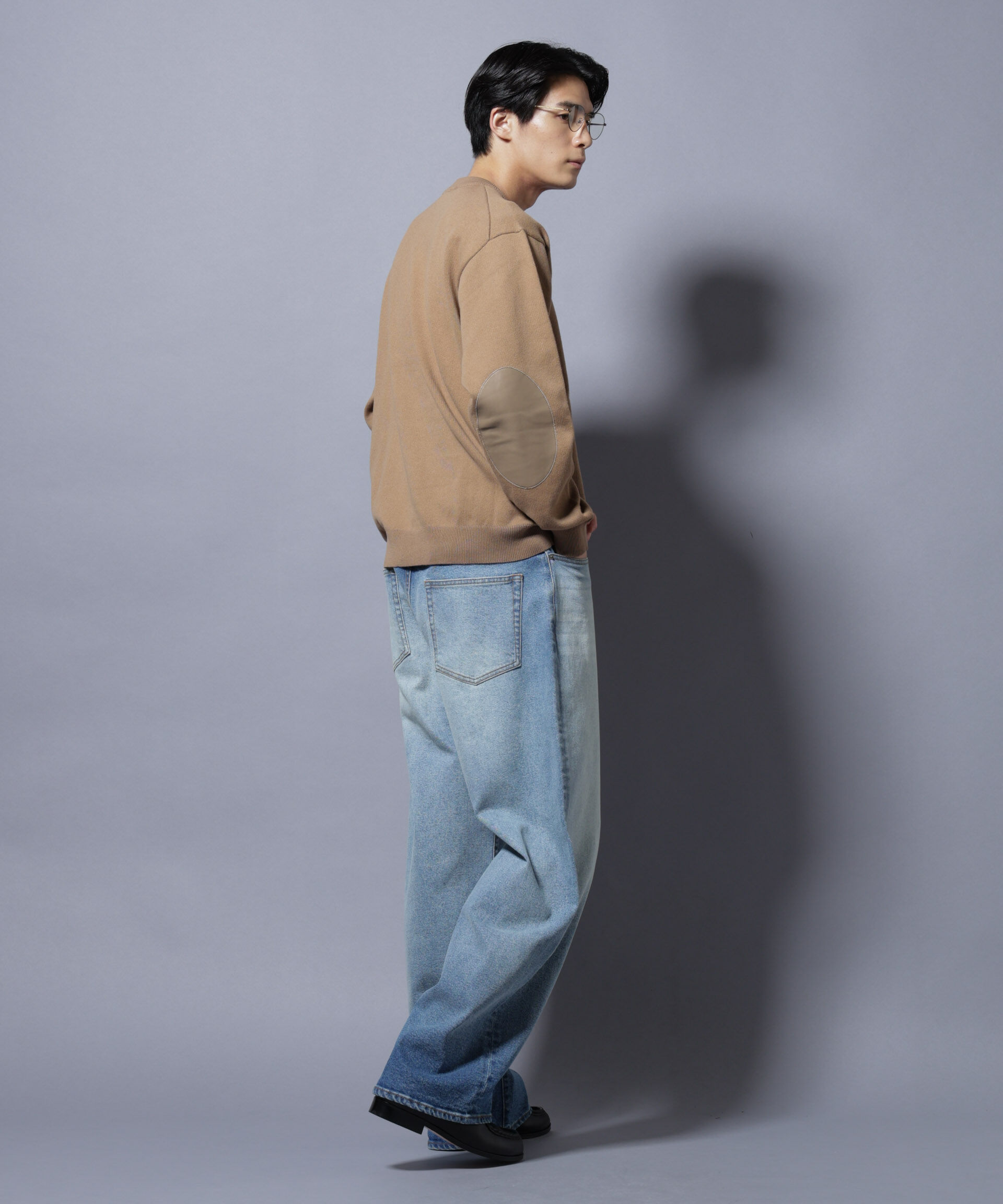 nano･universe「｢大人のｽｳｪｯﾄ｣ｺｯﾄﾝｽｳｪｯﾄﾗｲｸﾆｯﾄ ｴﾙﾎﾞｰﾊﾟｯ」|ニット・セーター|