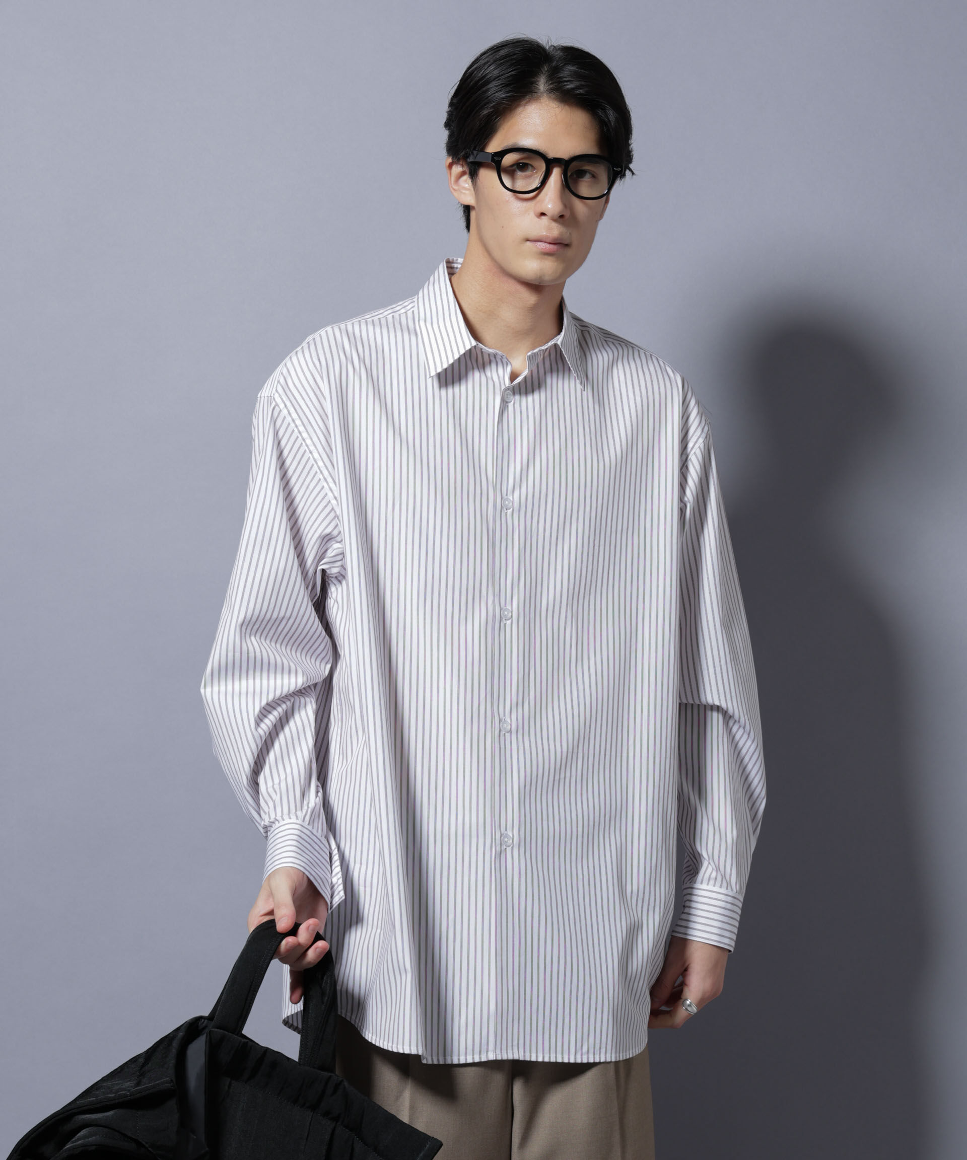 nano･universe「｢SIDOGRAS-VENICE｣ オルタネイトストライプシャツ」|シャツ・ブラウス|