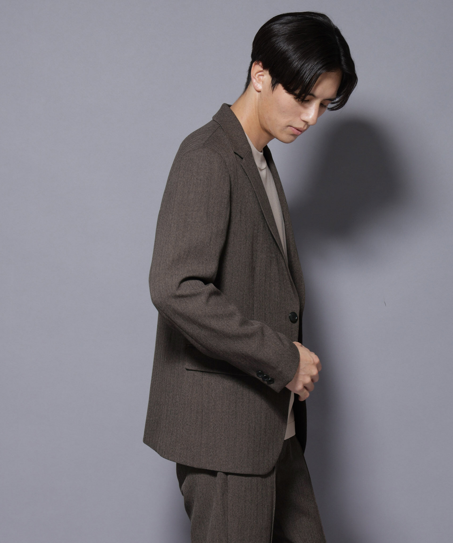 nano･universe「｢N JACKET BASIC｣ 洗えるMIXツイードストレッチジャケット(セットアップ可)」|スーツ|