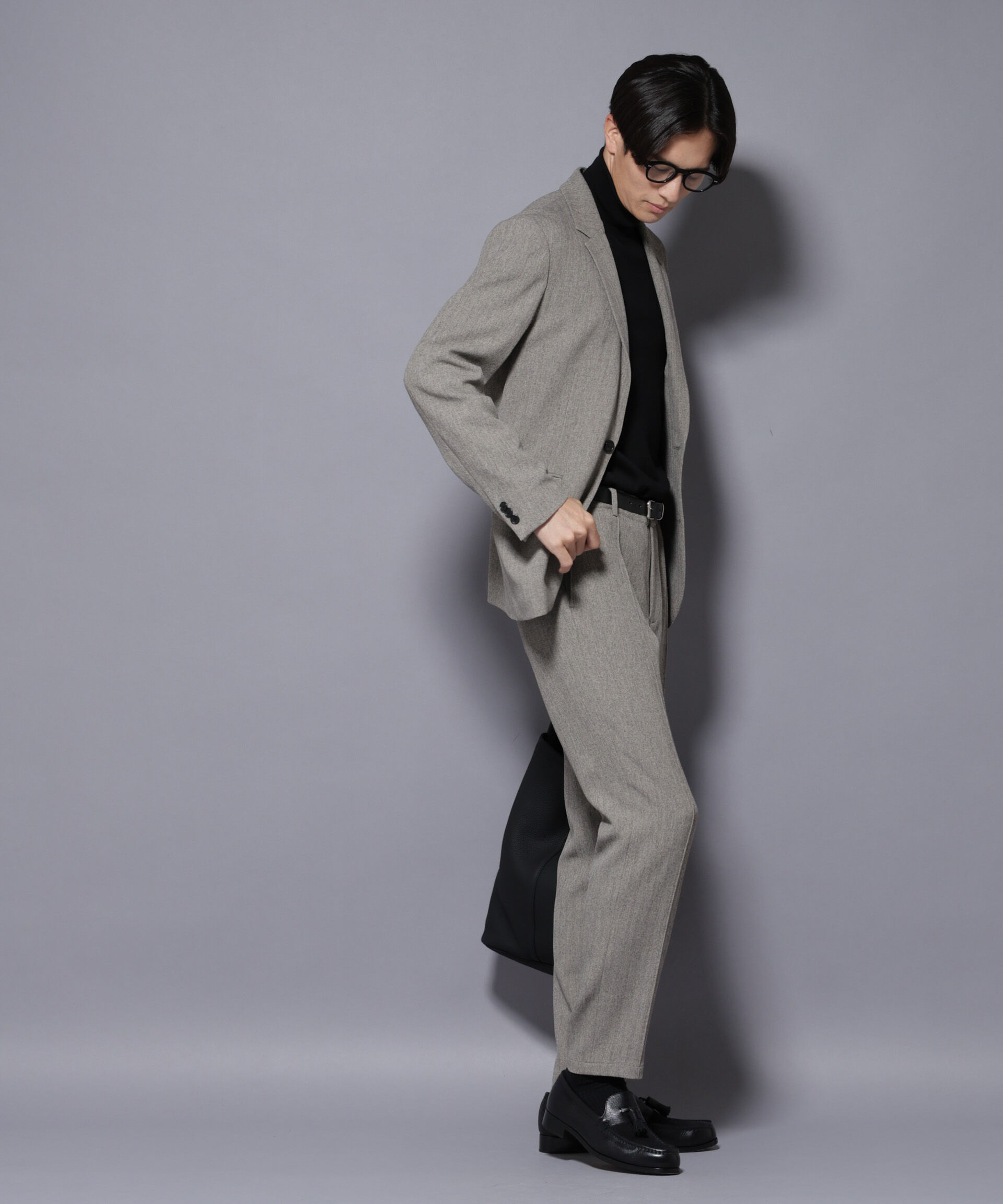 nano･universe「｢N JACKET BASIC｣ 洗えるMIXツイードストレッチジャケット(セットアップ可)」|スーツ|