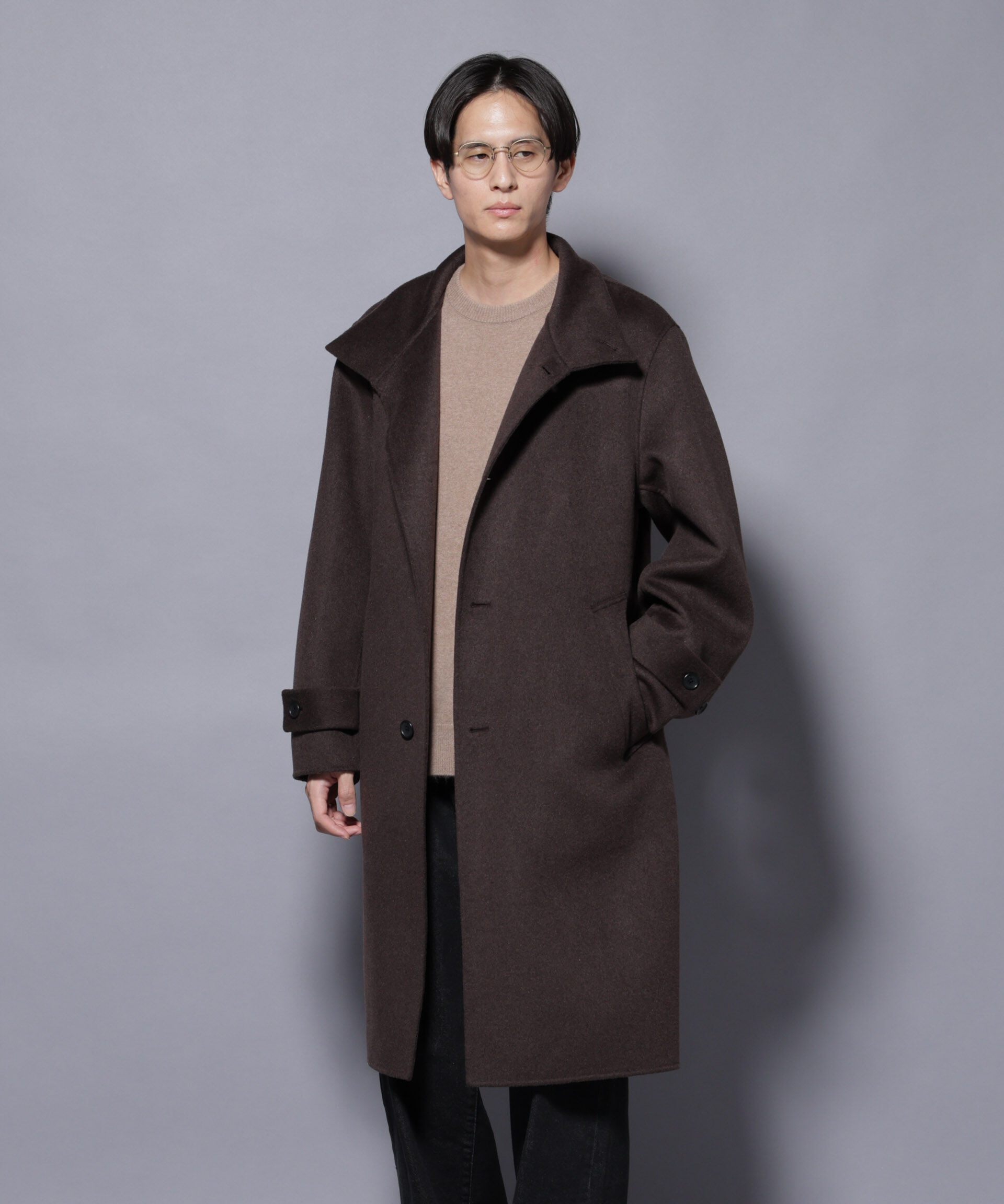 nano･universe「ウールリバースタンドベルテッドコート」|その他|