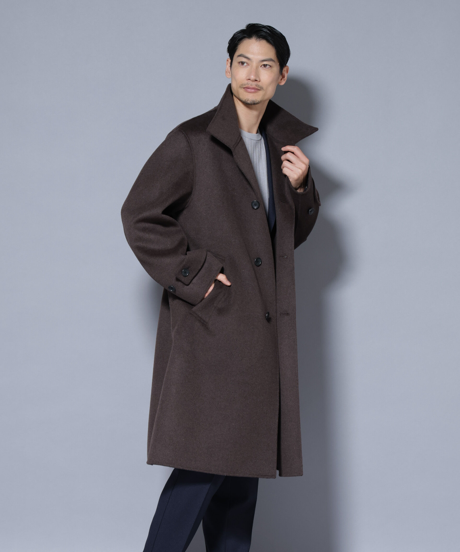 nano･universe「ウールリバースタンドベルテッドコート」|その他|