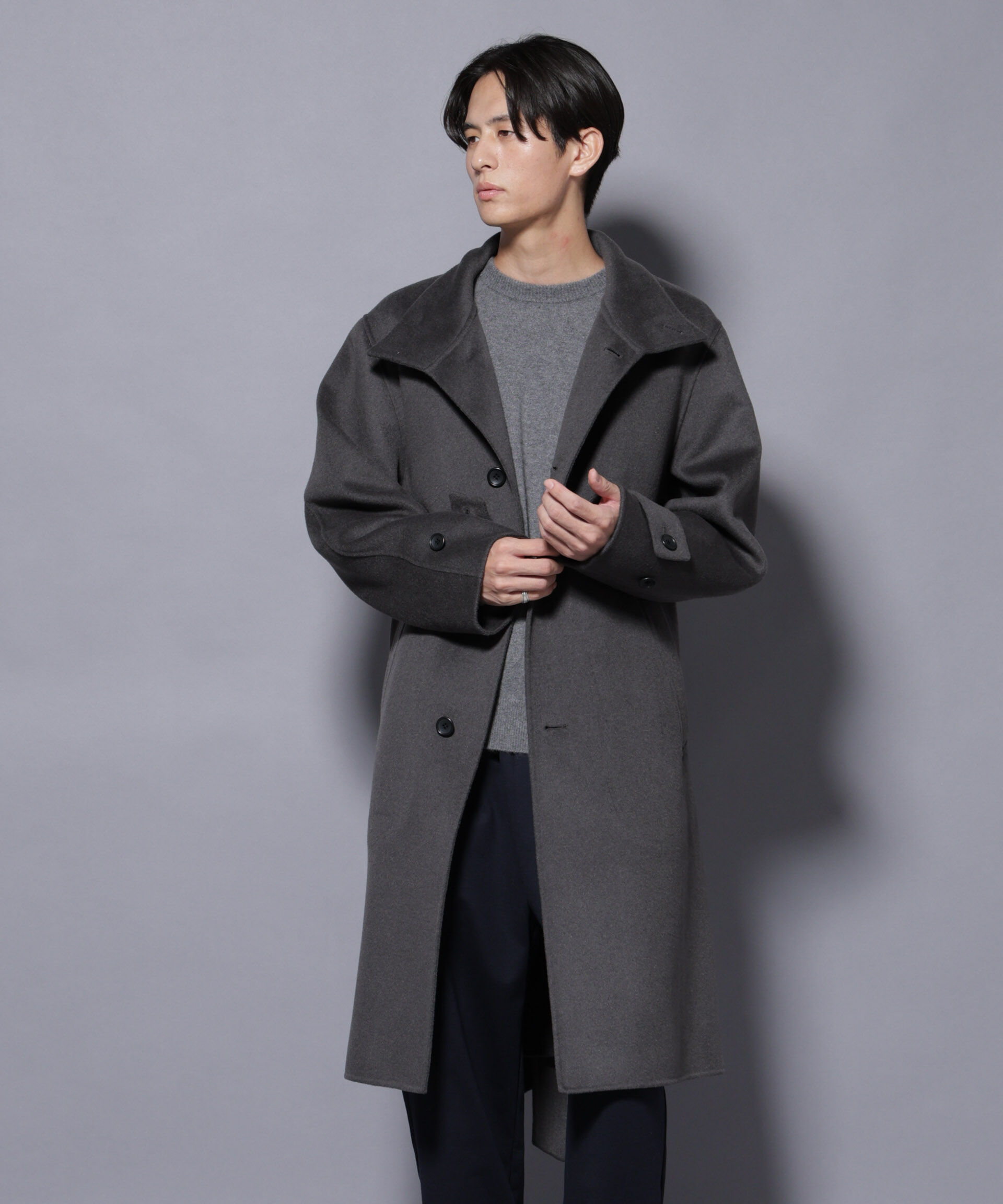 nano･universe「ウールリバースタンドベルテッドコート」|その他|