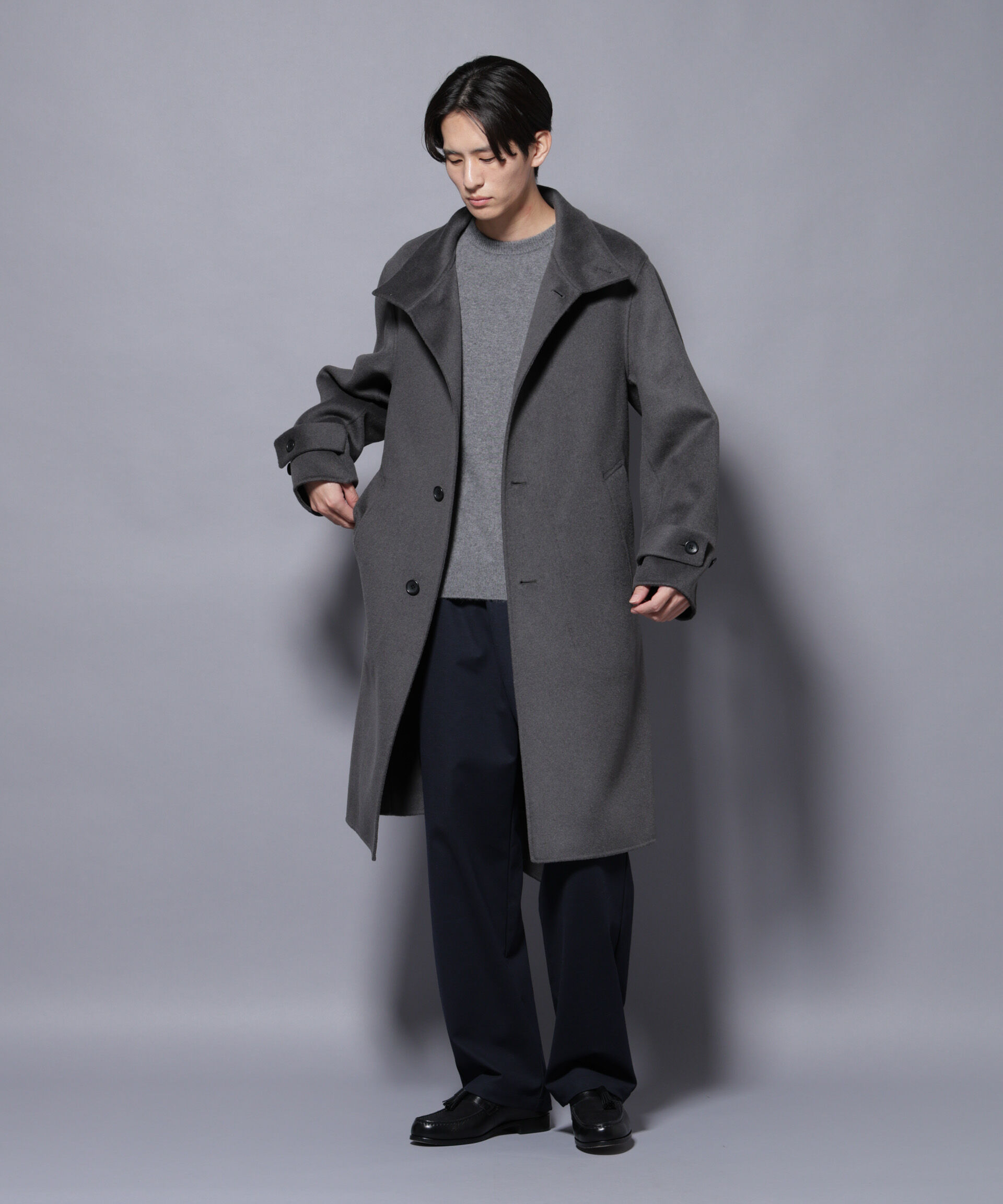 nano･universe「ウールリバースタンドベルテッドコート」|その他|