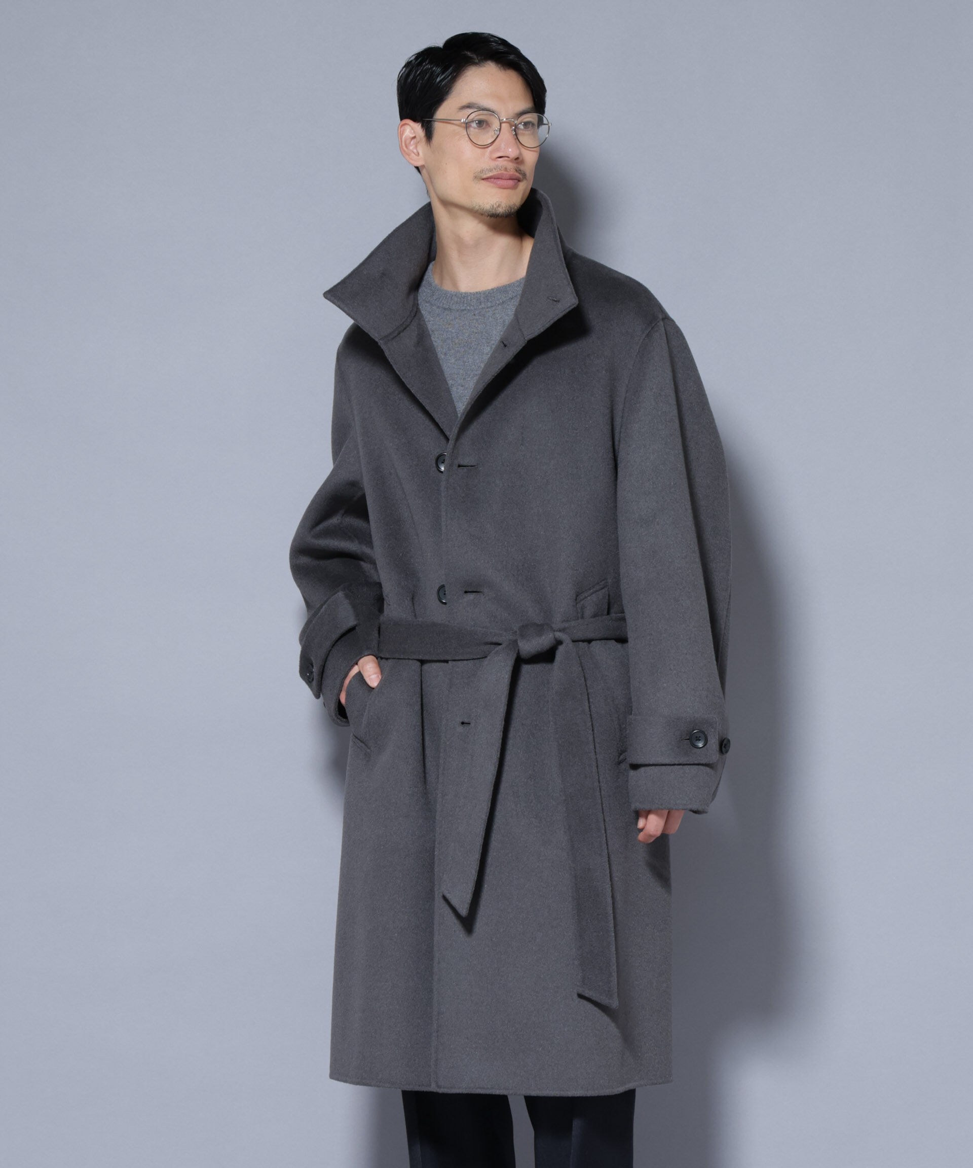 nano･universe「ウールリバースタンドベルテッドコート」|その他|