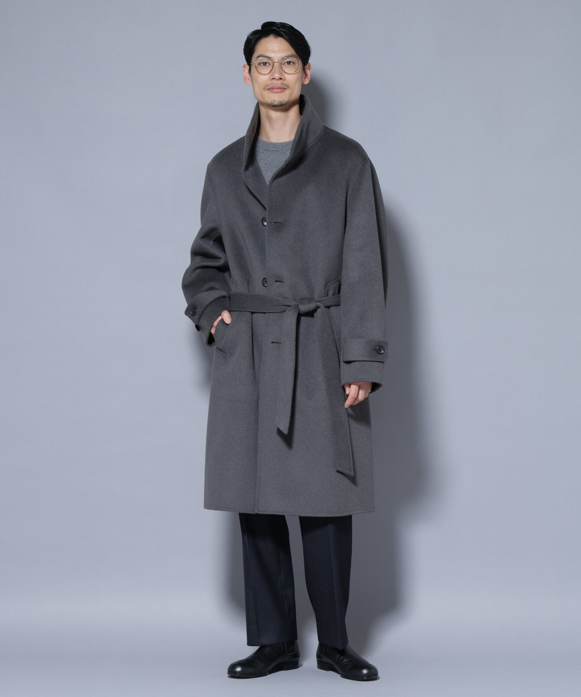 nano･universe「ウールリバースタンドベルテッドコート」|その他|