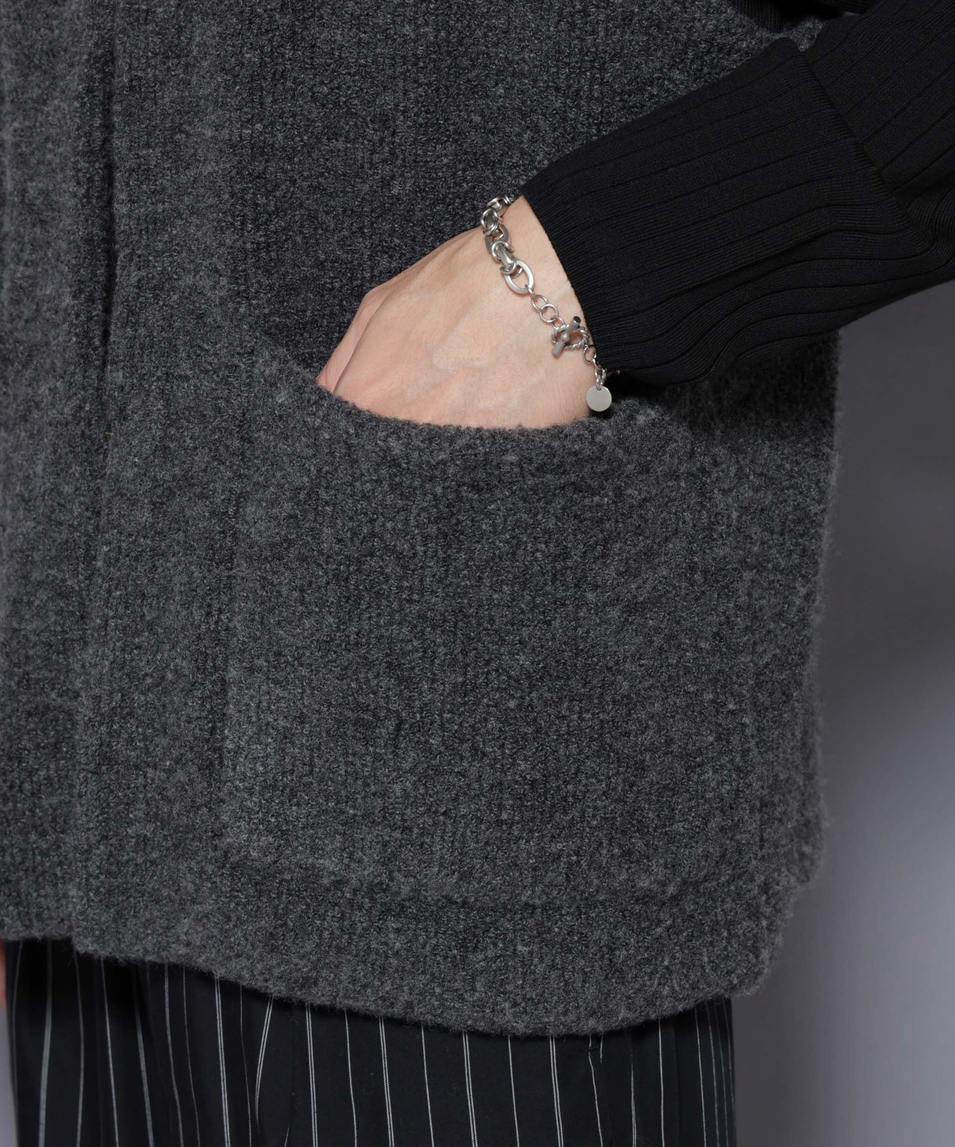 nano･universe「W/Acパイル オルタナティブベスト」|ニット・セーター|