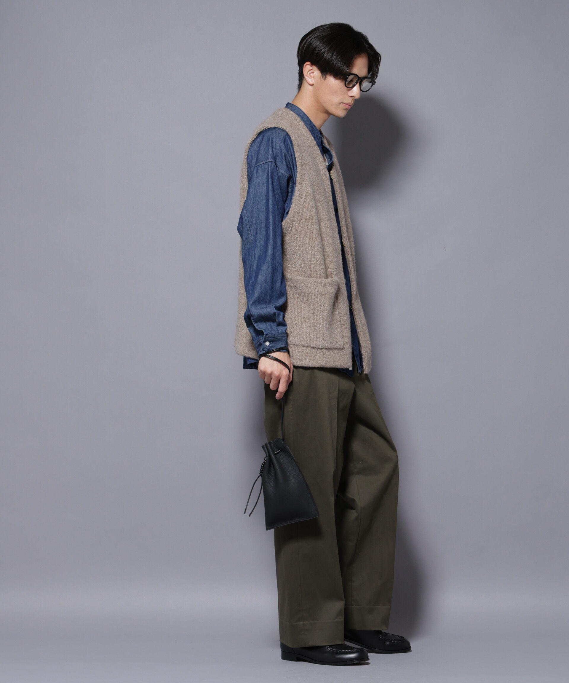 nano･universe「W/Acパイル オルタナティブベスト」|ニット・セーター|