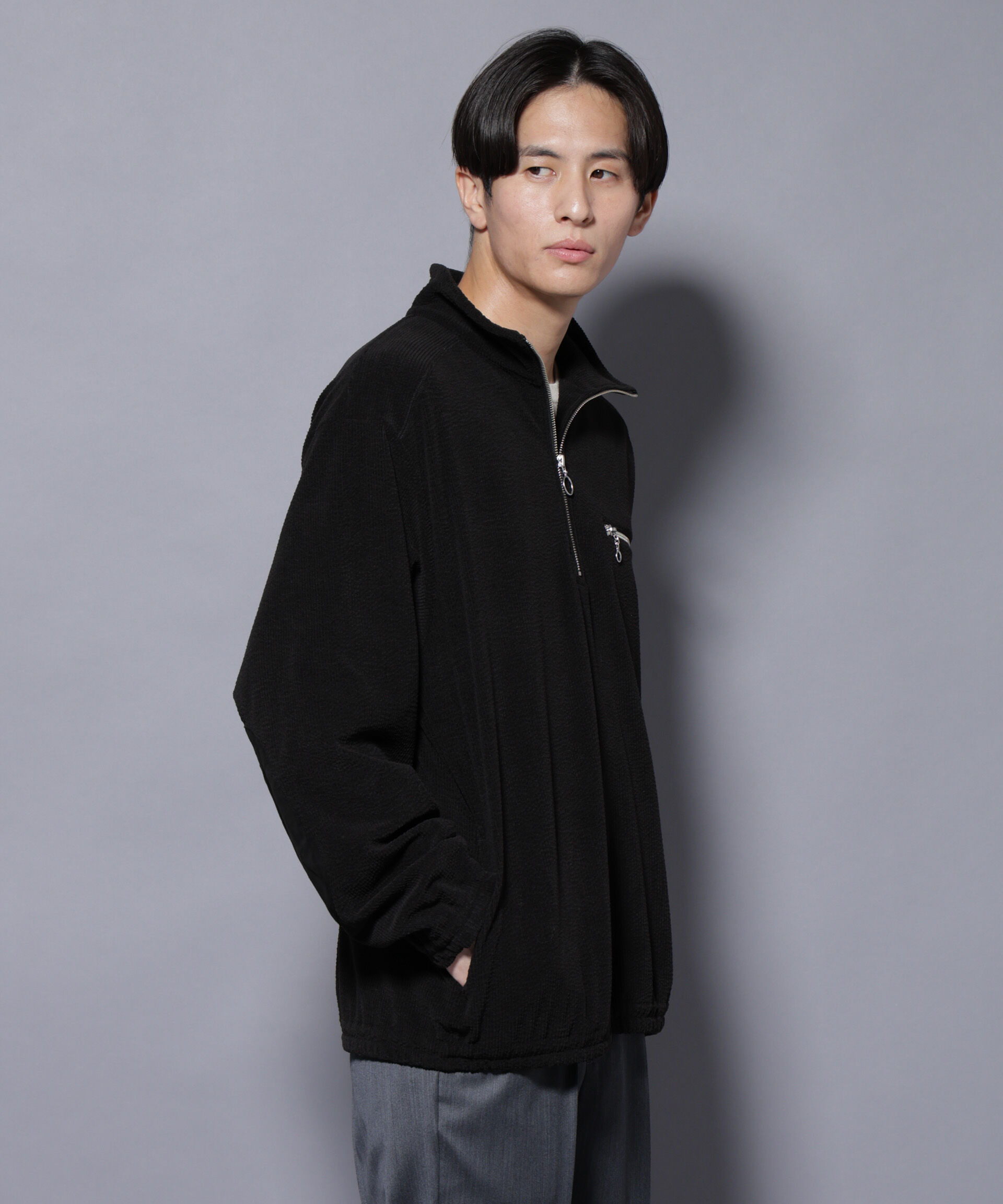 nano･universe「モールJQDコーデュロイハーフジッププルオーバー」|Tシャツ・カットソー|