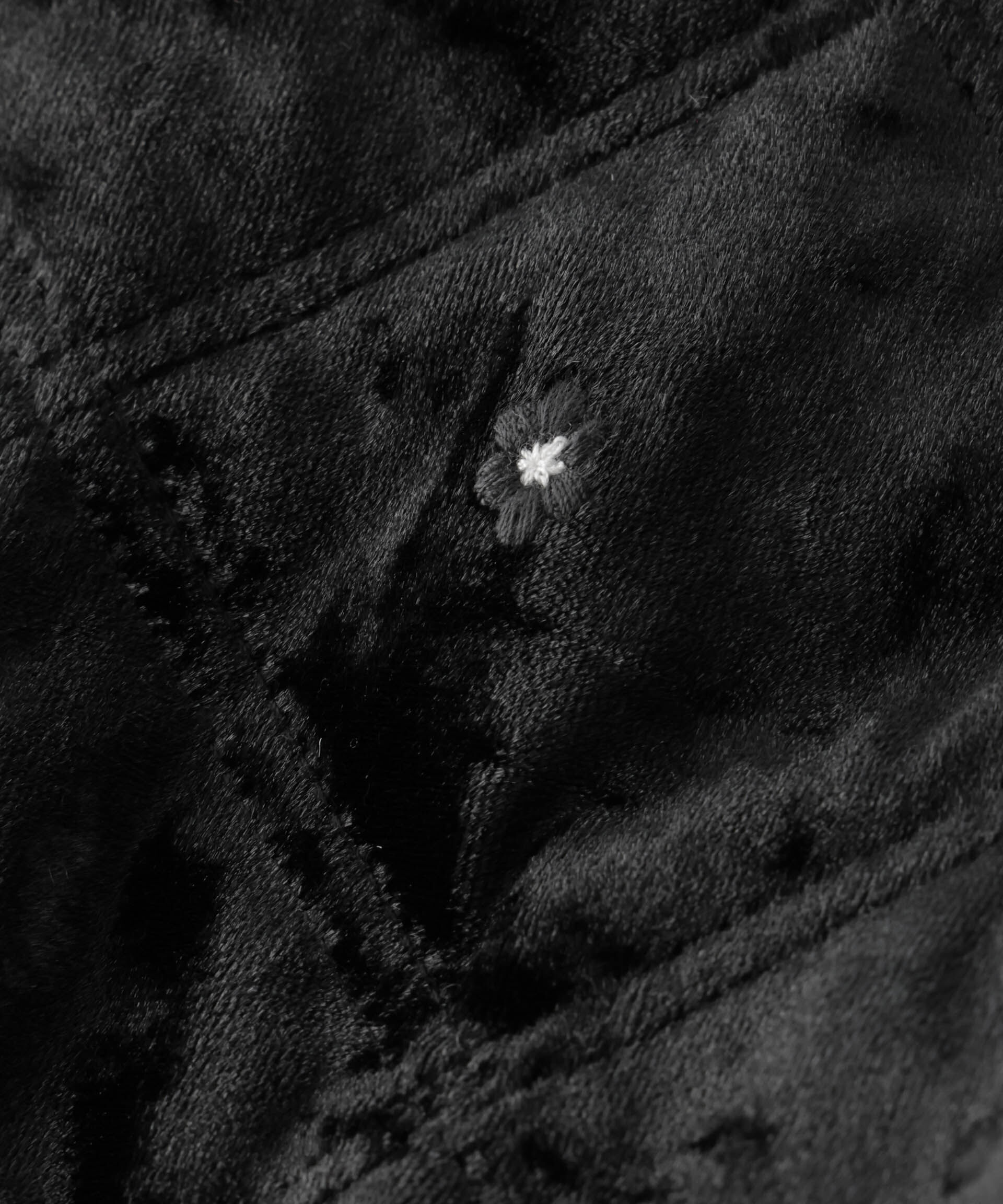 nano･universe「ベロアキルト刺繍ブルゾン」|ブルゾン・スタジャン|