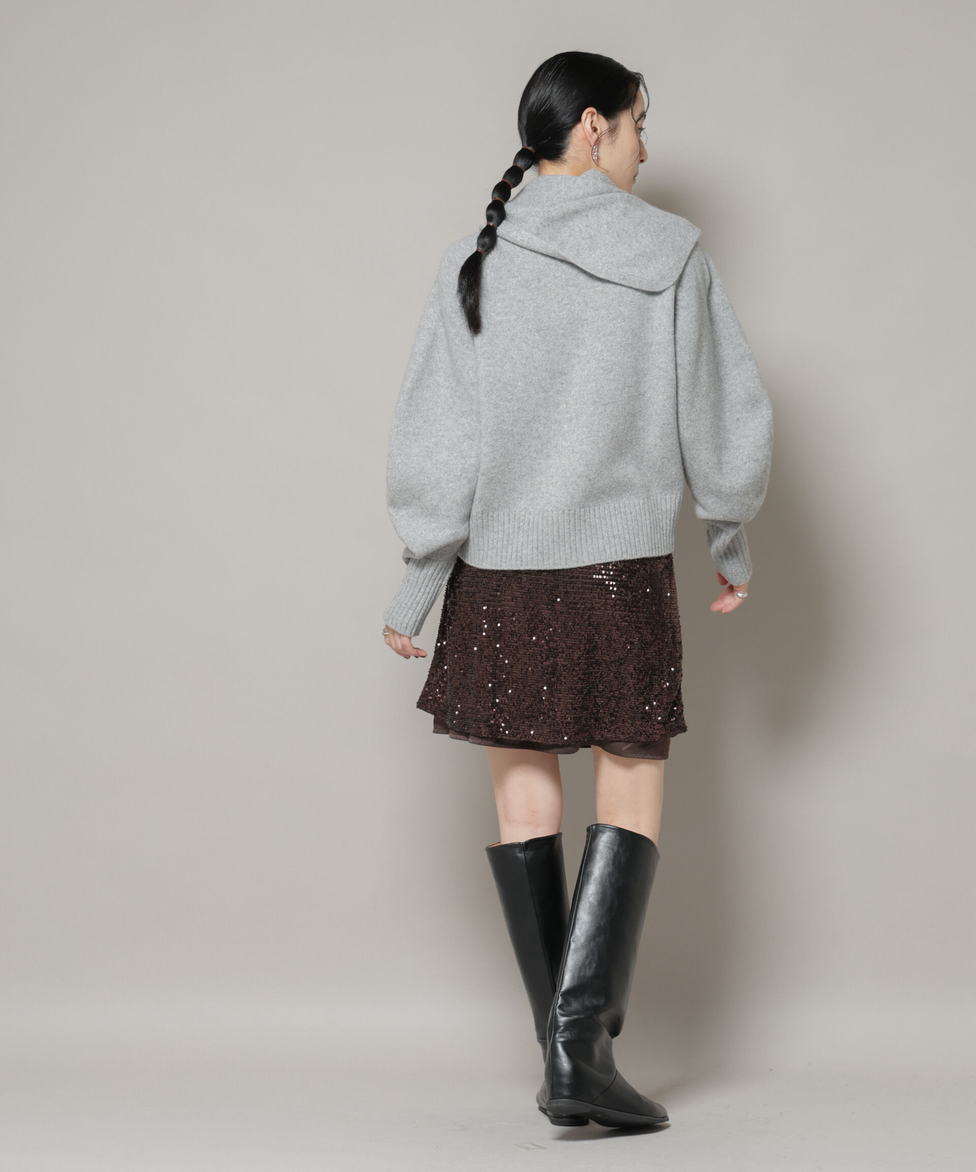 nano･universe「AQUAウールカシミヤクルーネックニットプルオーバー」|ニット・セーター|