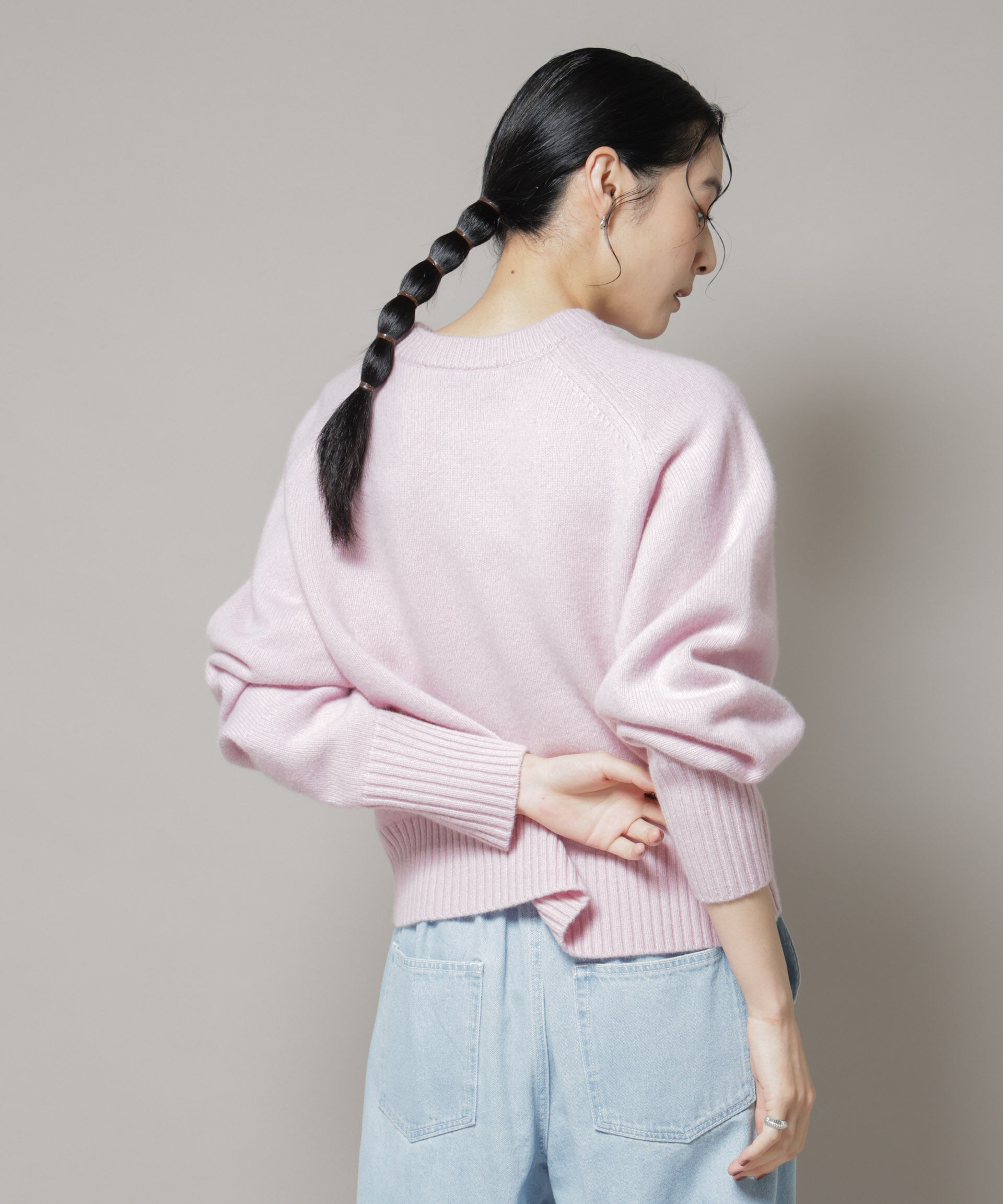 nano･universe「AQUAウールカシミヤクルーネックニットプルオーバー」|ニット・セーター|