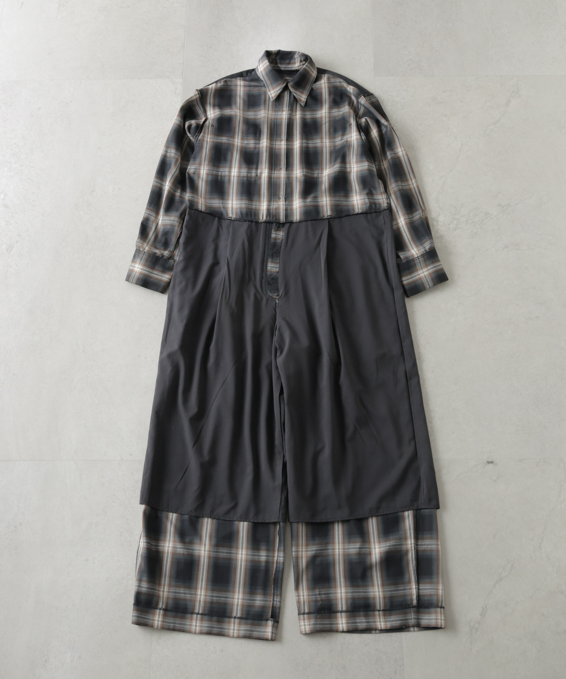 nano･universe「オンブレーチェックジャンプスーツ」|ワンピース|