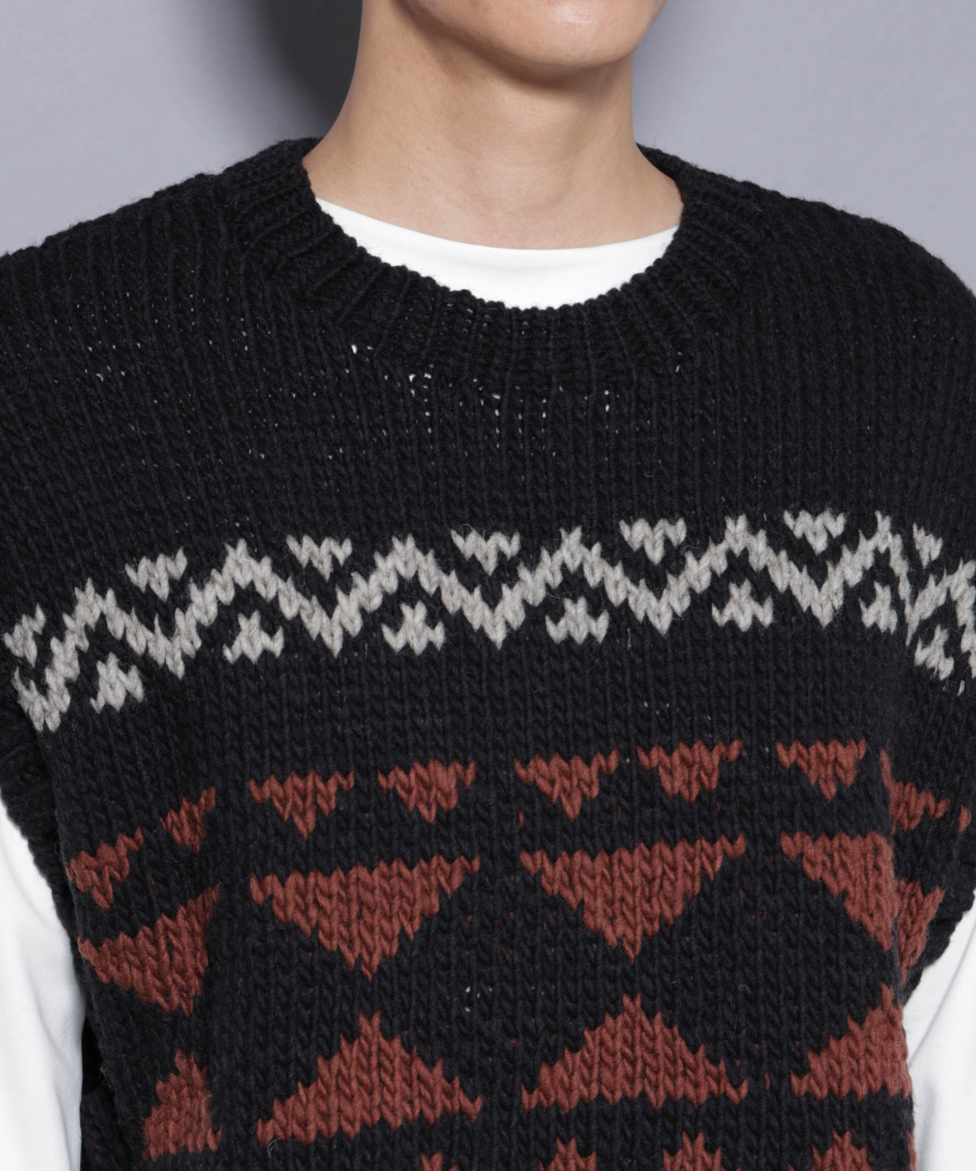 nano･universe「ペルー産ハンドニットベスト」|ニット・セーター|