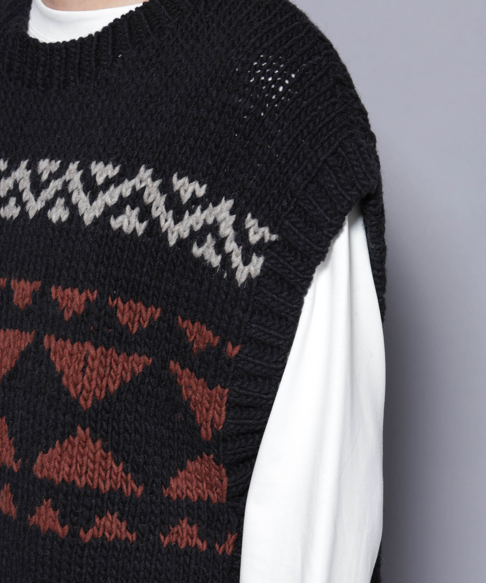 nano･universe「ペルー産ハンドニットベスト」|ニット・セーター|