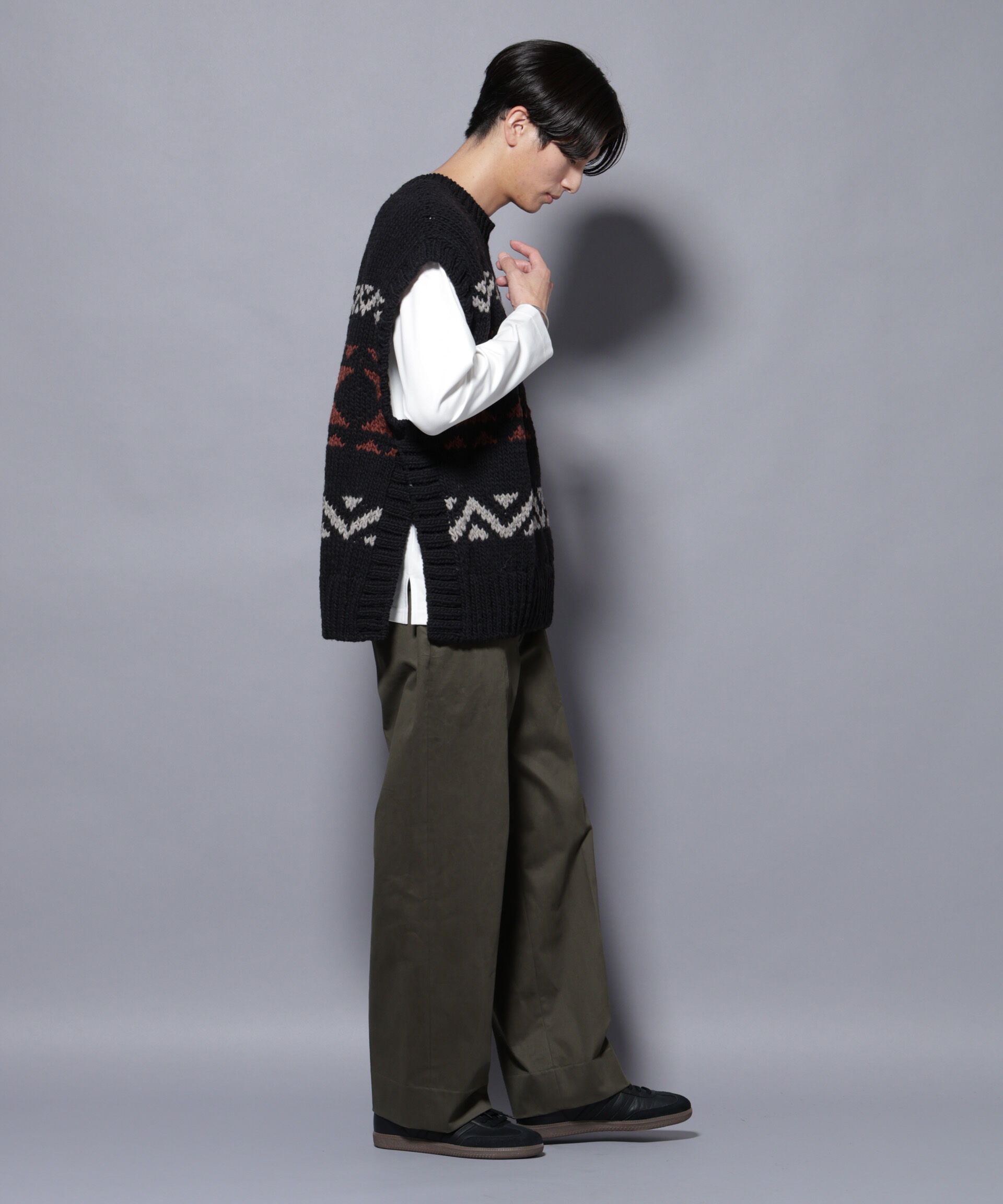 nano･universe「ペルー産ハンドニットベスト」|ニット・セーター|