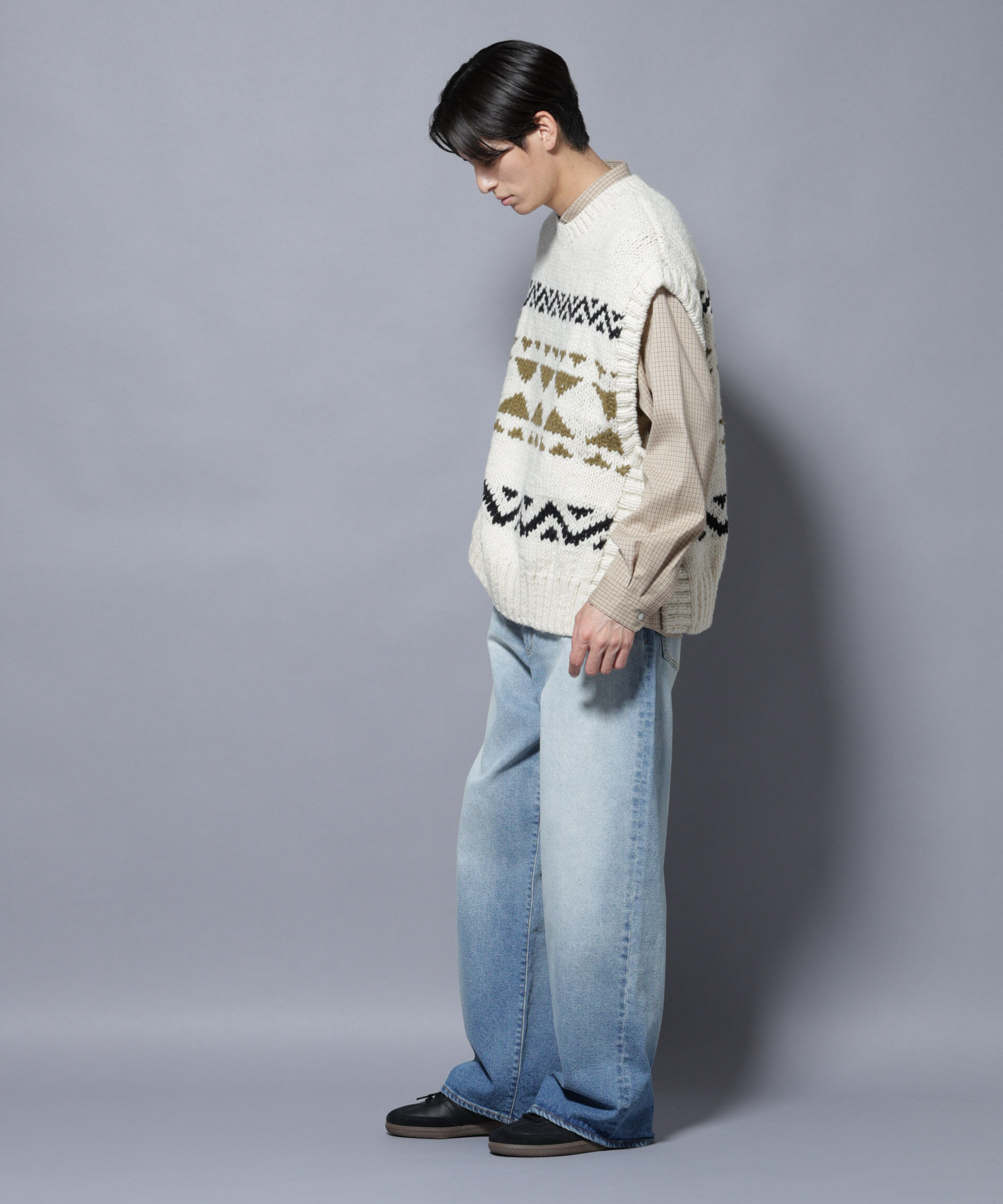 nano･universe「ペルー産ハンドニットベスト」|ニット・セーター|