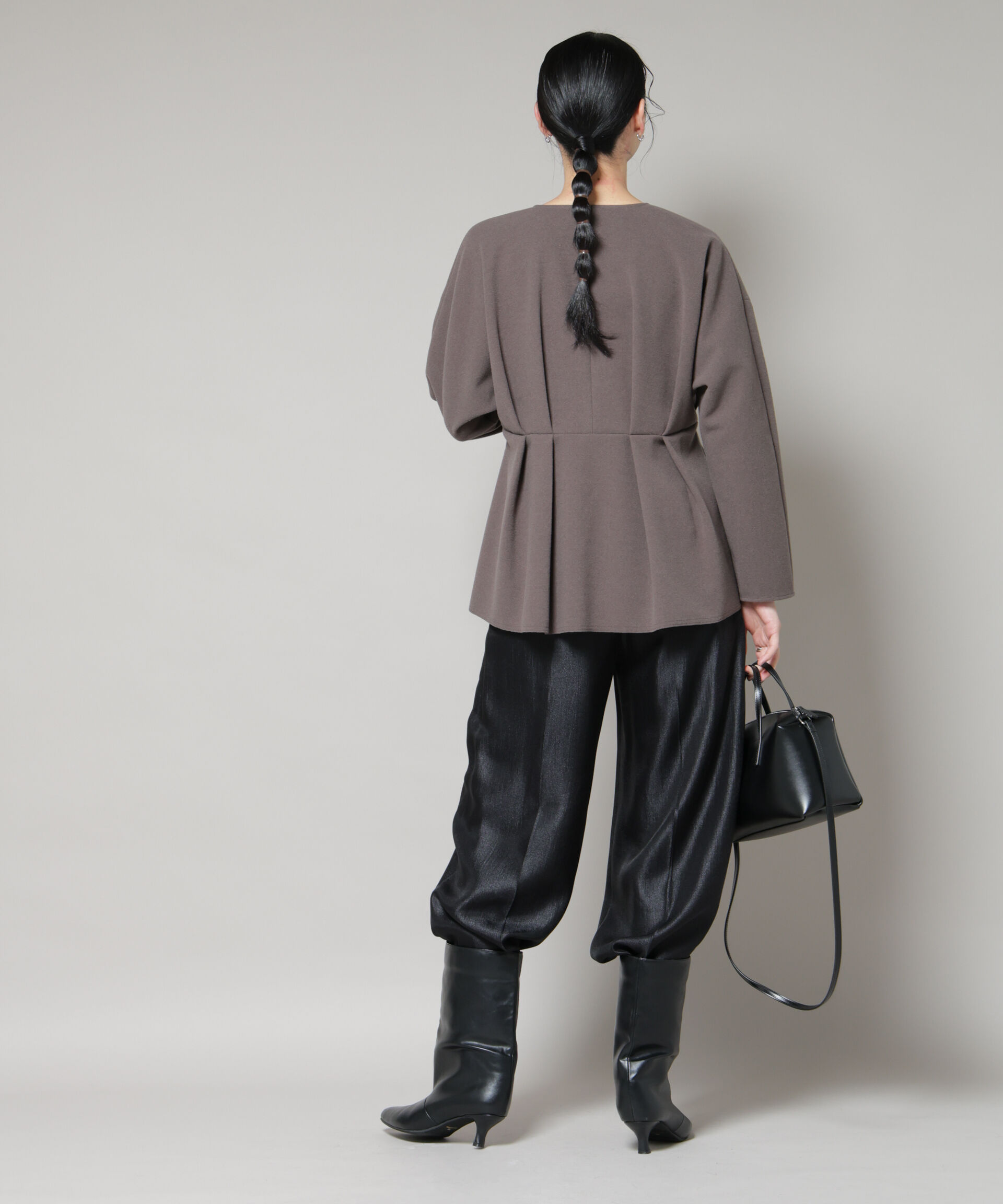 nano･universe「ニードルジャージーペプラムブルゾン」|ブルゾン・スタジャン|