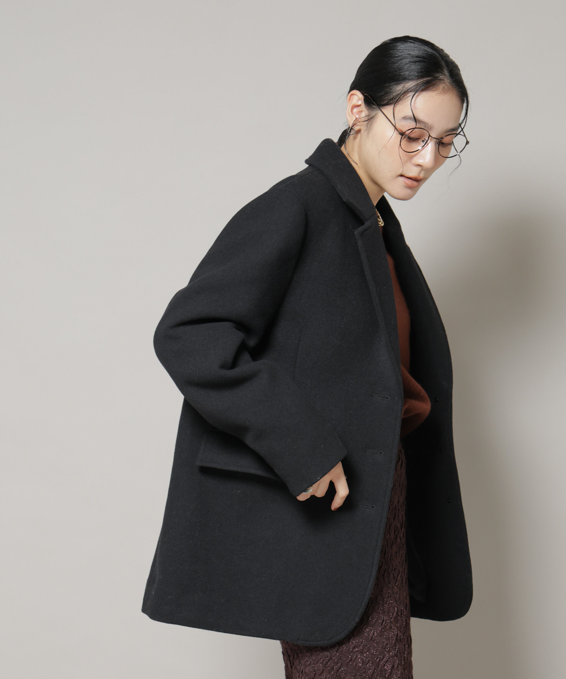 nano･universe「ワイドショルダージャケット」|テーラードジャケット|