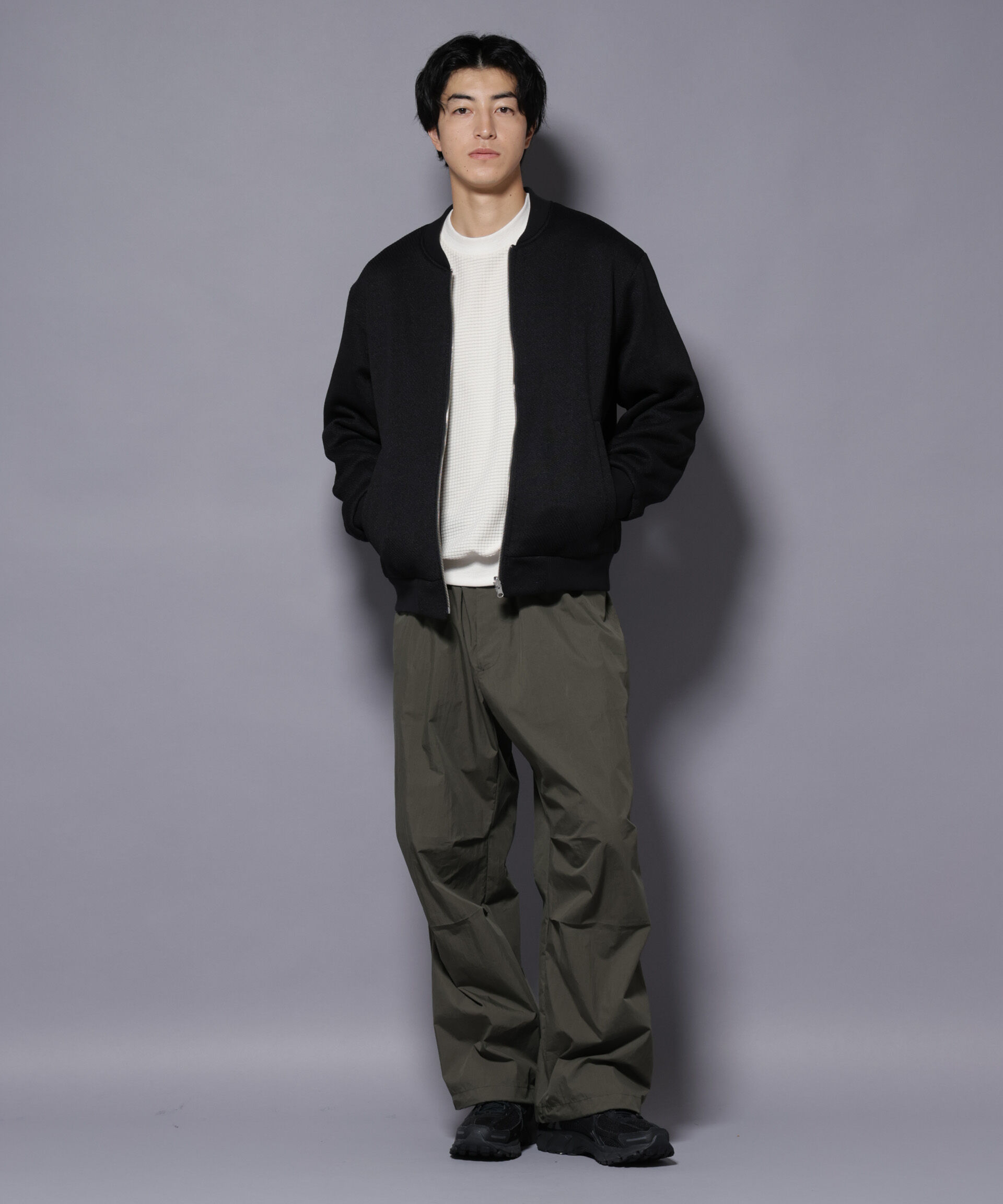 nano･universe「ニットフリースZIPブルゾン(セットアップ可)」|ブルゾン・スタジャン|