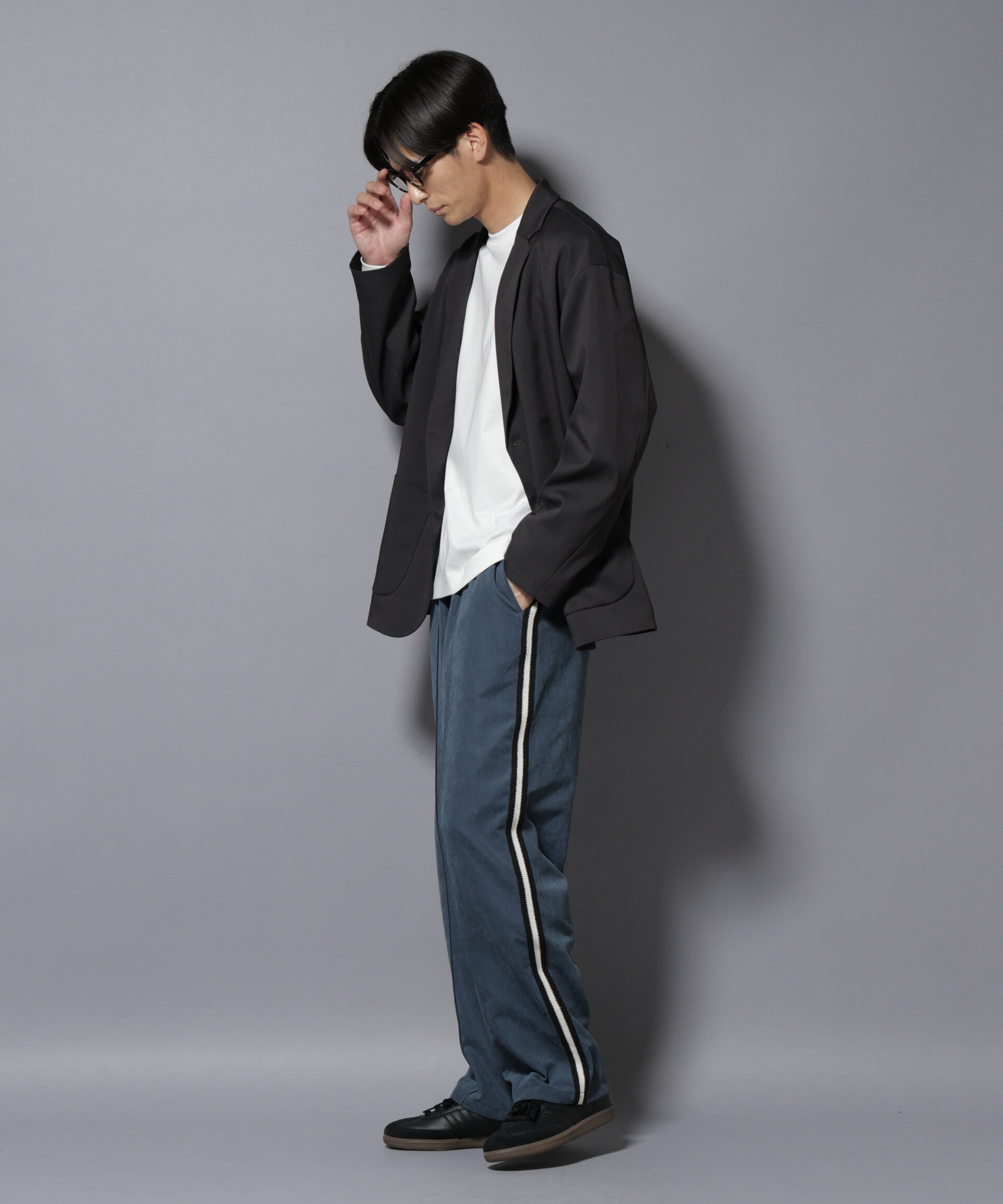 nano･universe「NORMANBROS別注 トラックパンツ」|チノ|