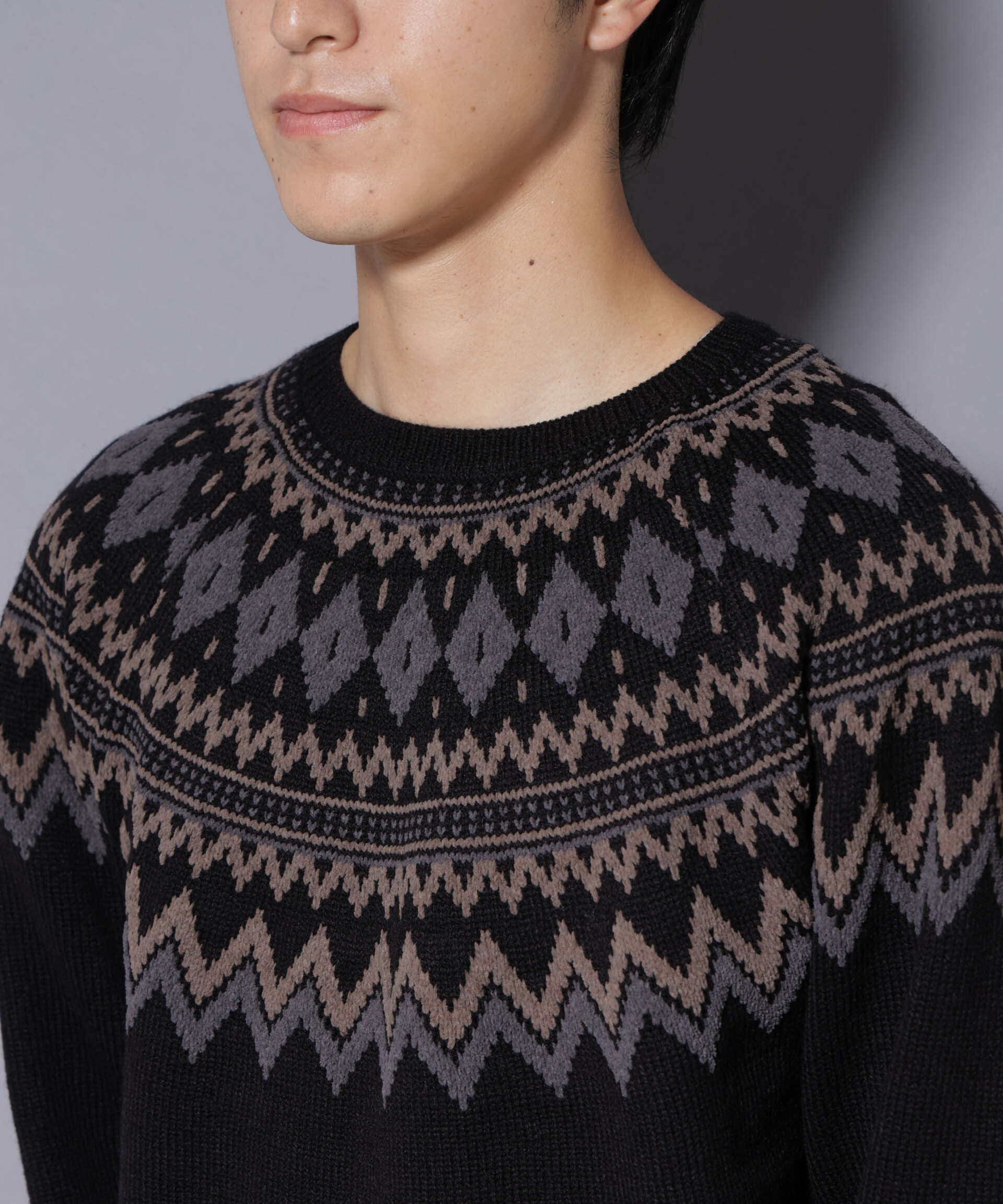 nano･universe「モールヤーンノルディックニット」|ニット・セーター|