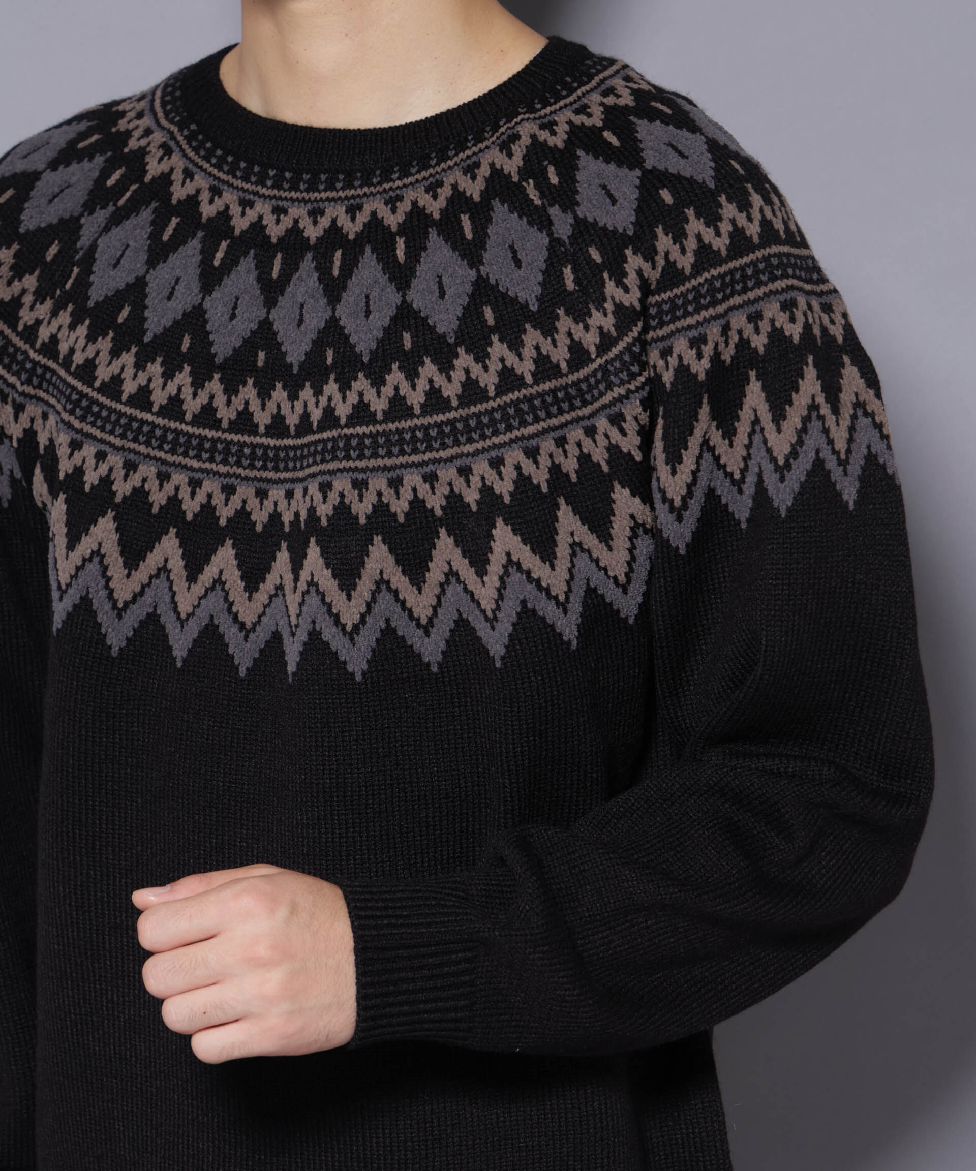 nano･universe「モールヤーンノルディックニット」|ニット・セーター|