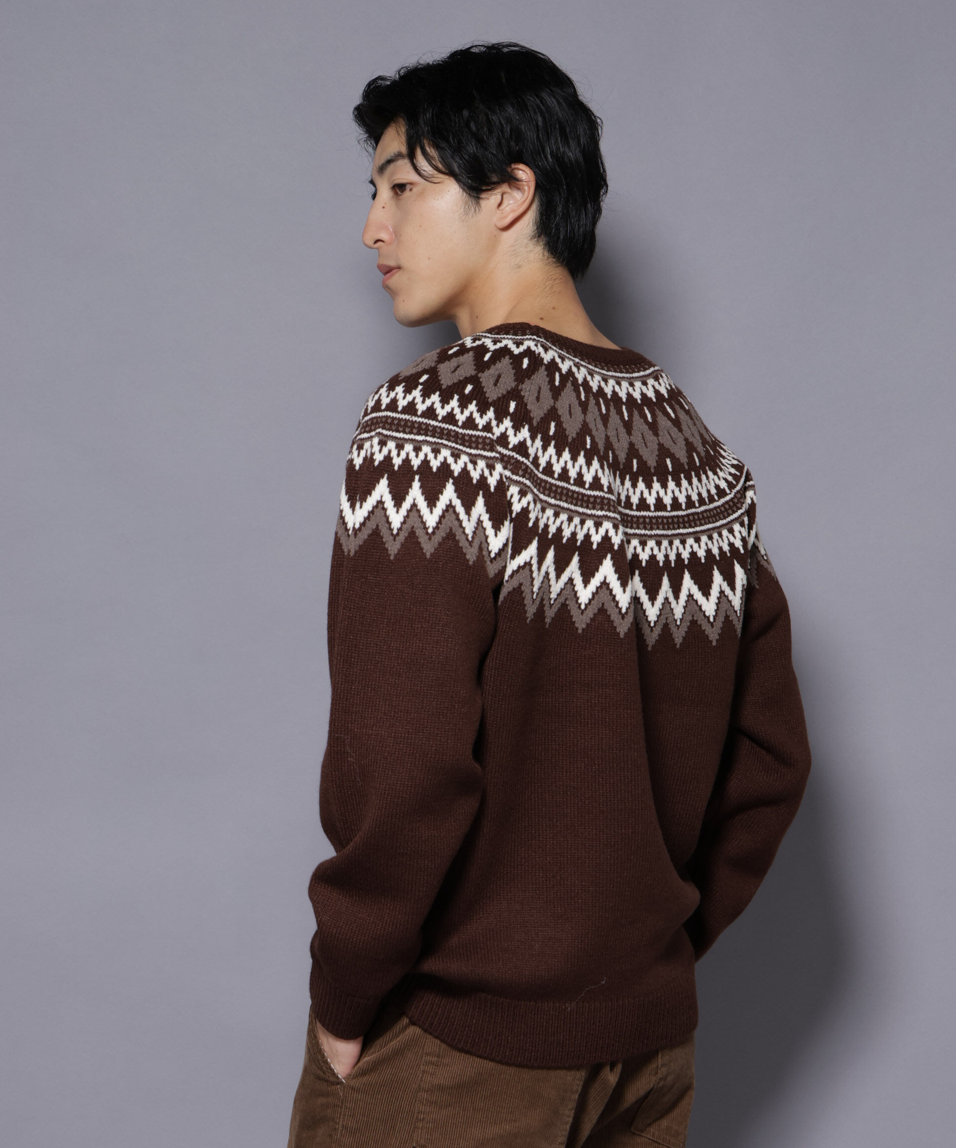 nano･universe「モールヤーンノルディックニット」|ニット・セーター|