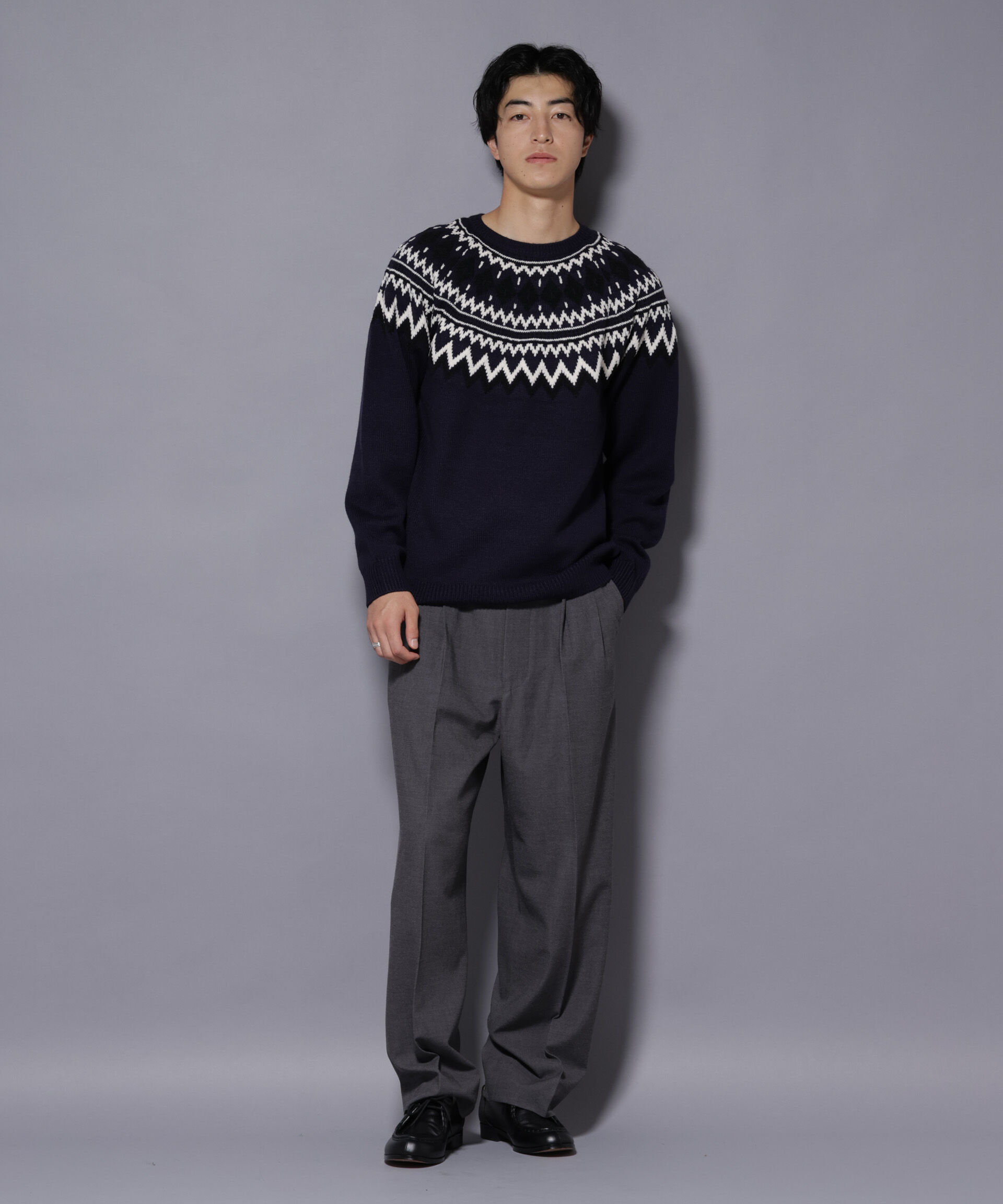 nano･universe「モールヤーンノルディックニット」|ニット・セーター|