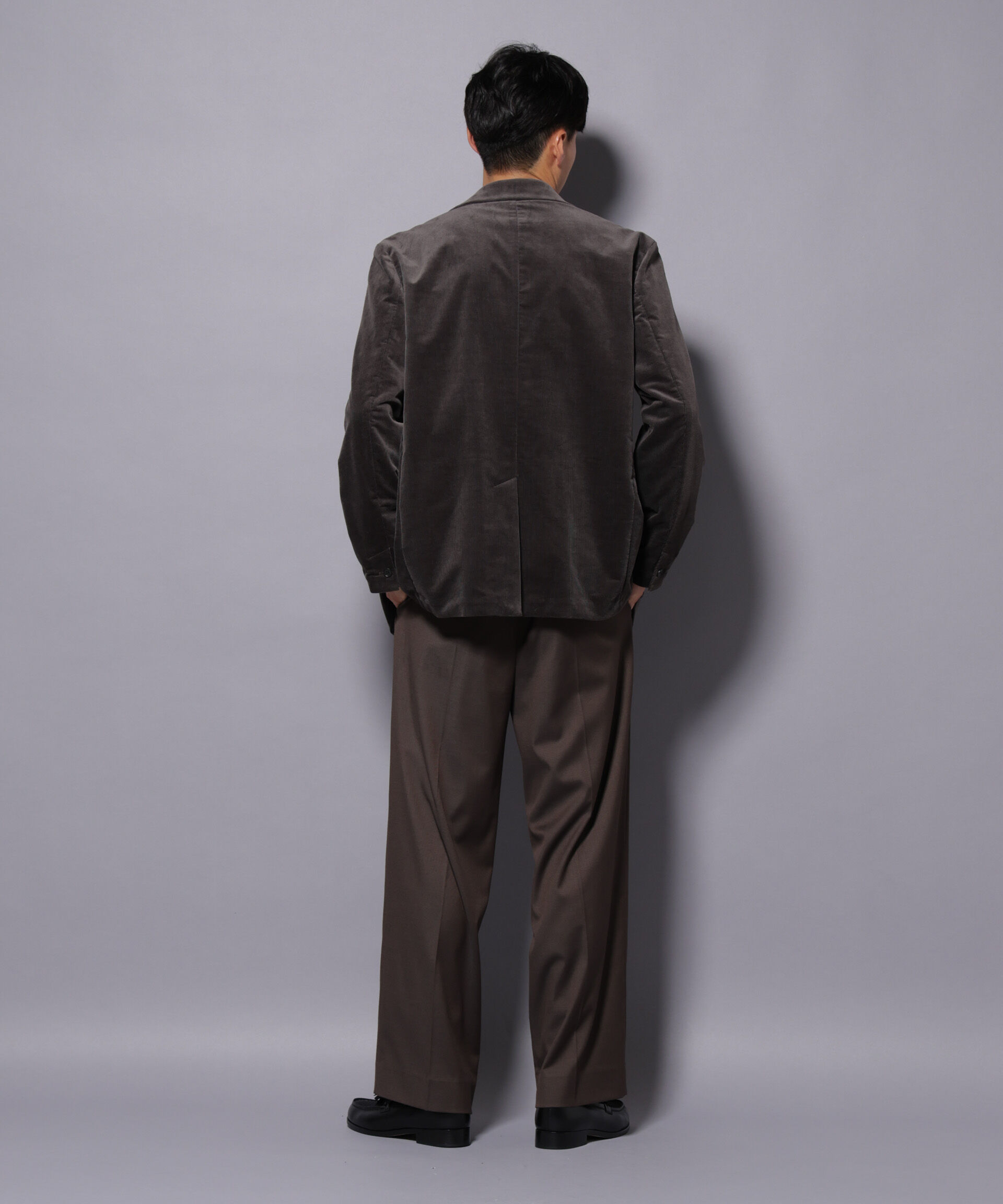 nano･universe「AIRコーデュロイ ダブルブレストジャケット/STRETCH（セットアップ可）」|テーラードジャケット|