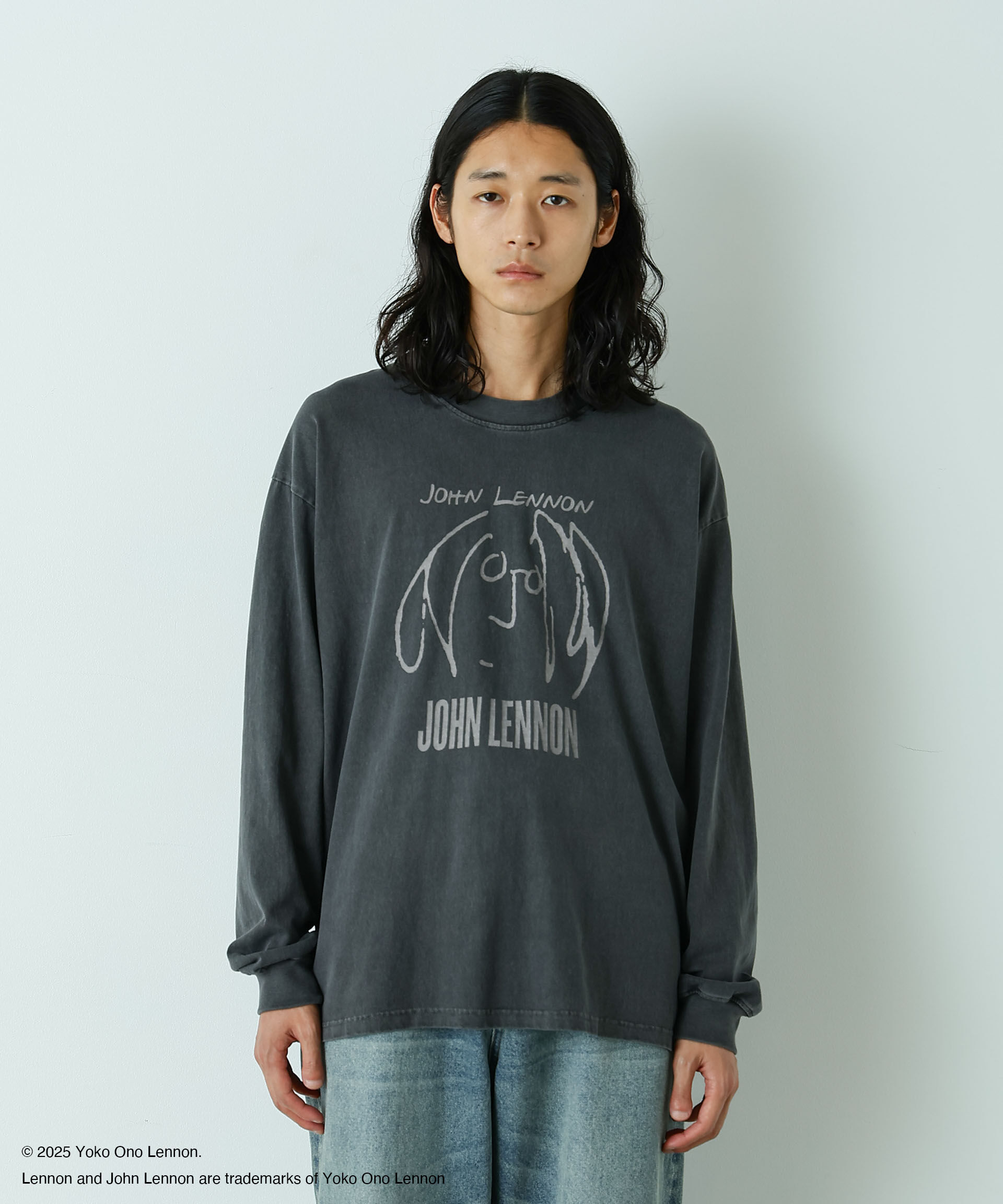 nano･universe「「HOTEL PALACE」John Lennon ピグメントL/S TEE」|Tシャツ・カットソー|