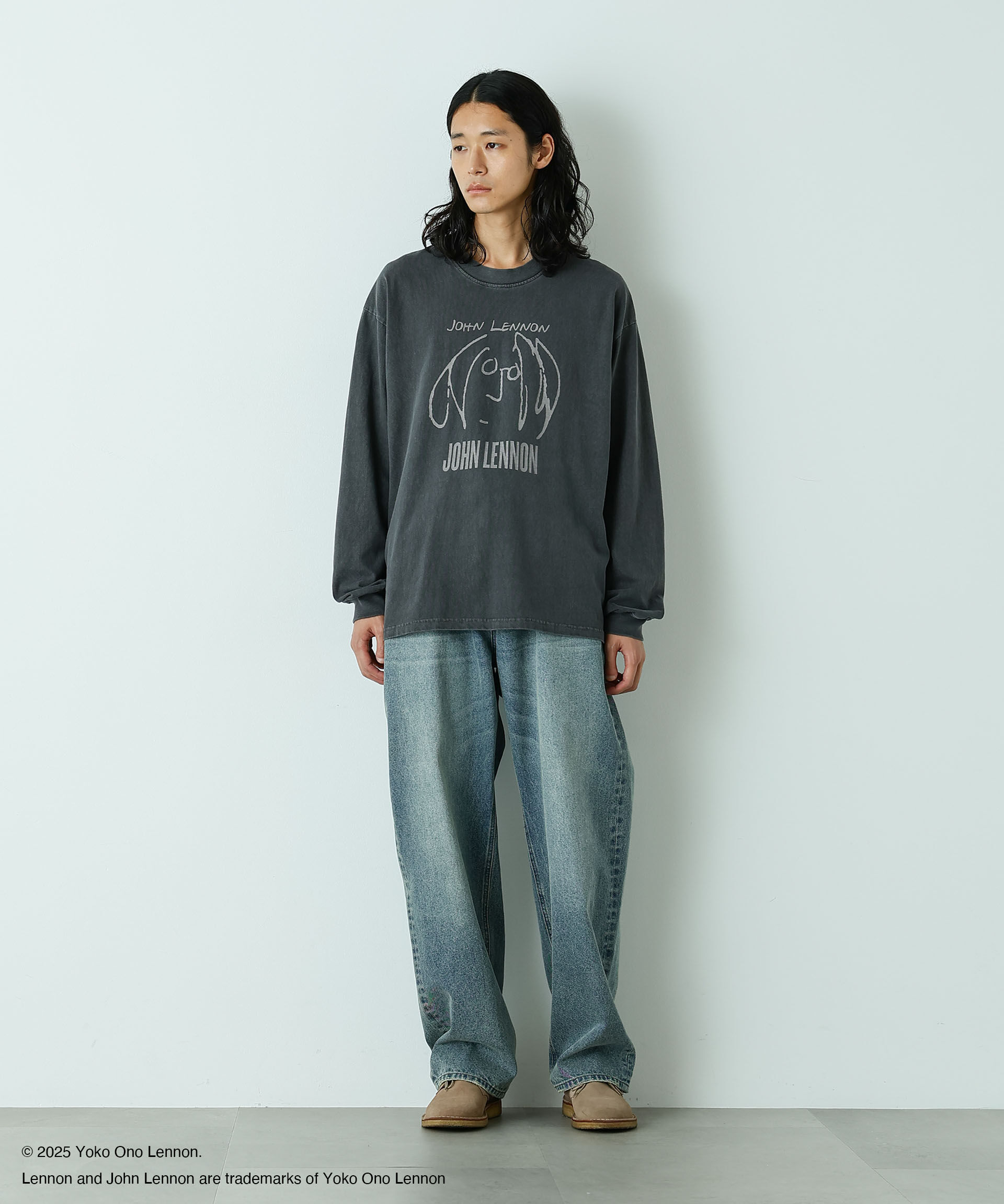nano･universe「「HOTEL PALACE」John Lennon ピグメントL/S TEE」|Tシャツ・カットソー|