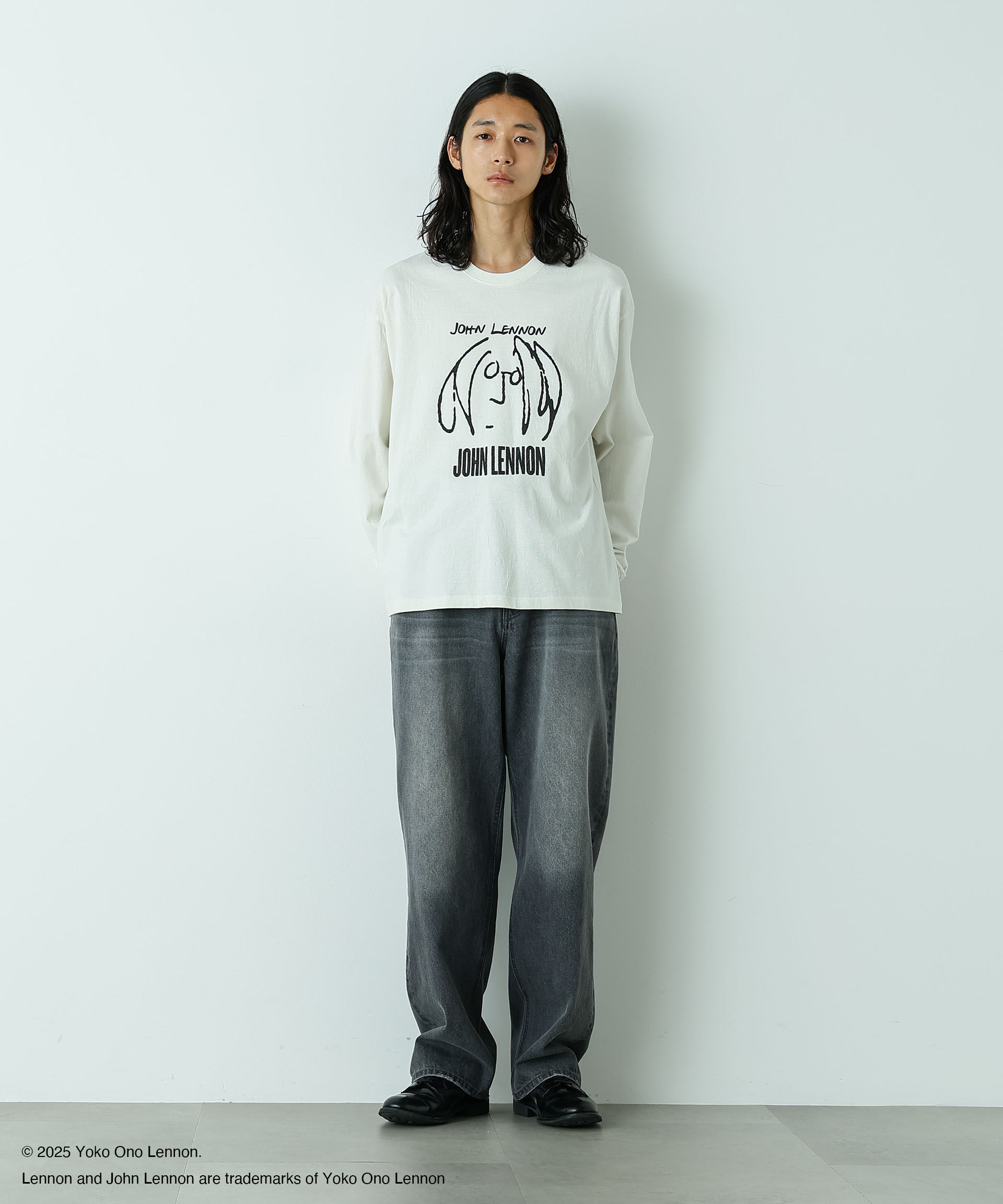 nano･universe「「HOTEL PALACE」John Lennon ピグメントL/S TEE」|Tシャツ・カットソー|