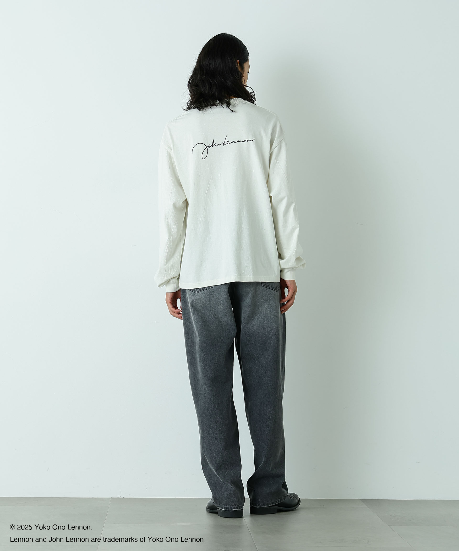 nano･universe「「HOTEL PALACE」John Lennon ピグメントL/S TEE」|Tシャツ・カットソー|