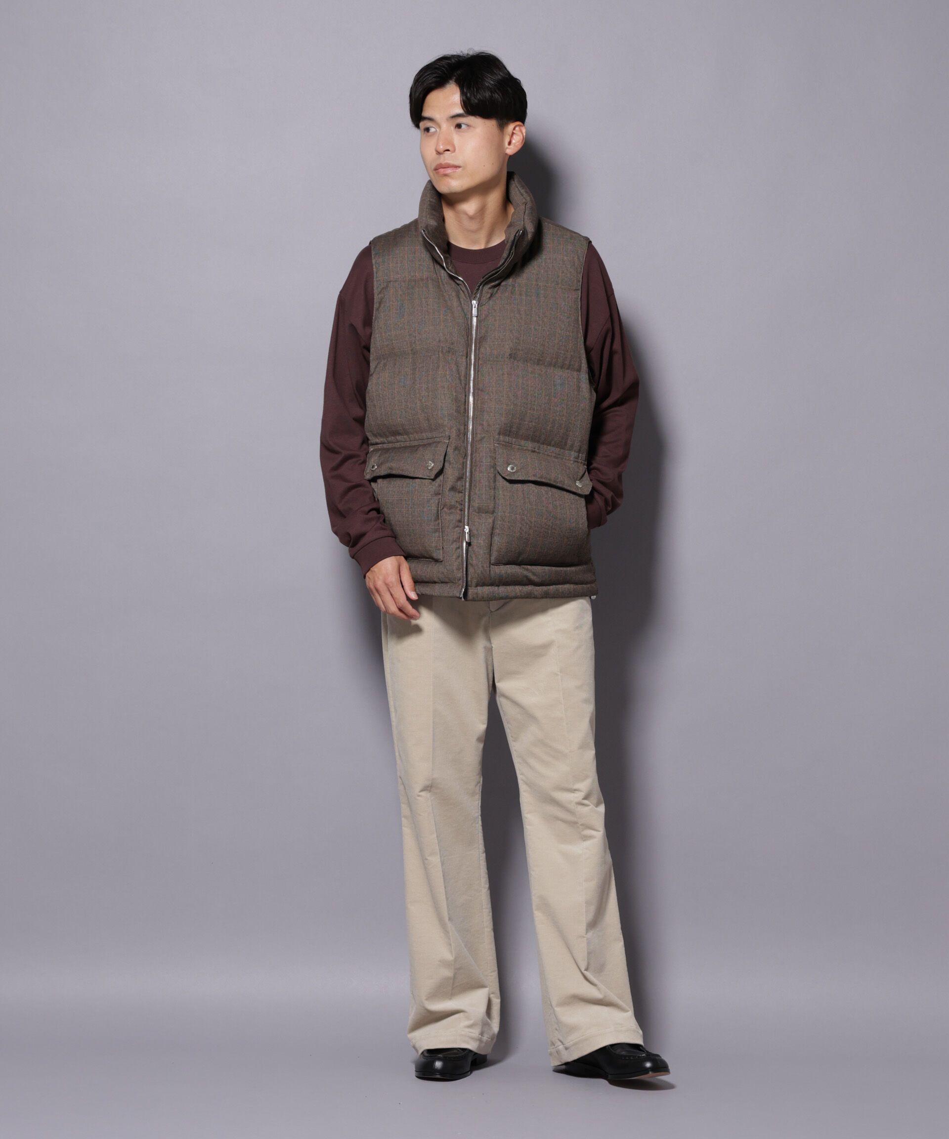 nano･universe「AIRコーデュロイ ライトフレアパンツ/STRETCH（セットアップ可）」|チノ|