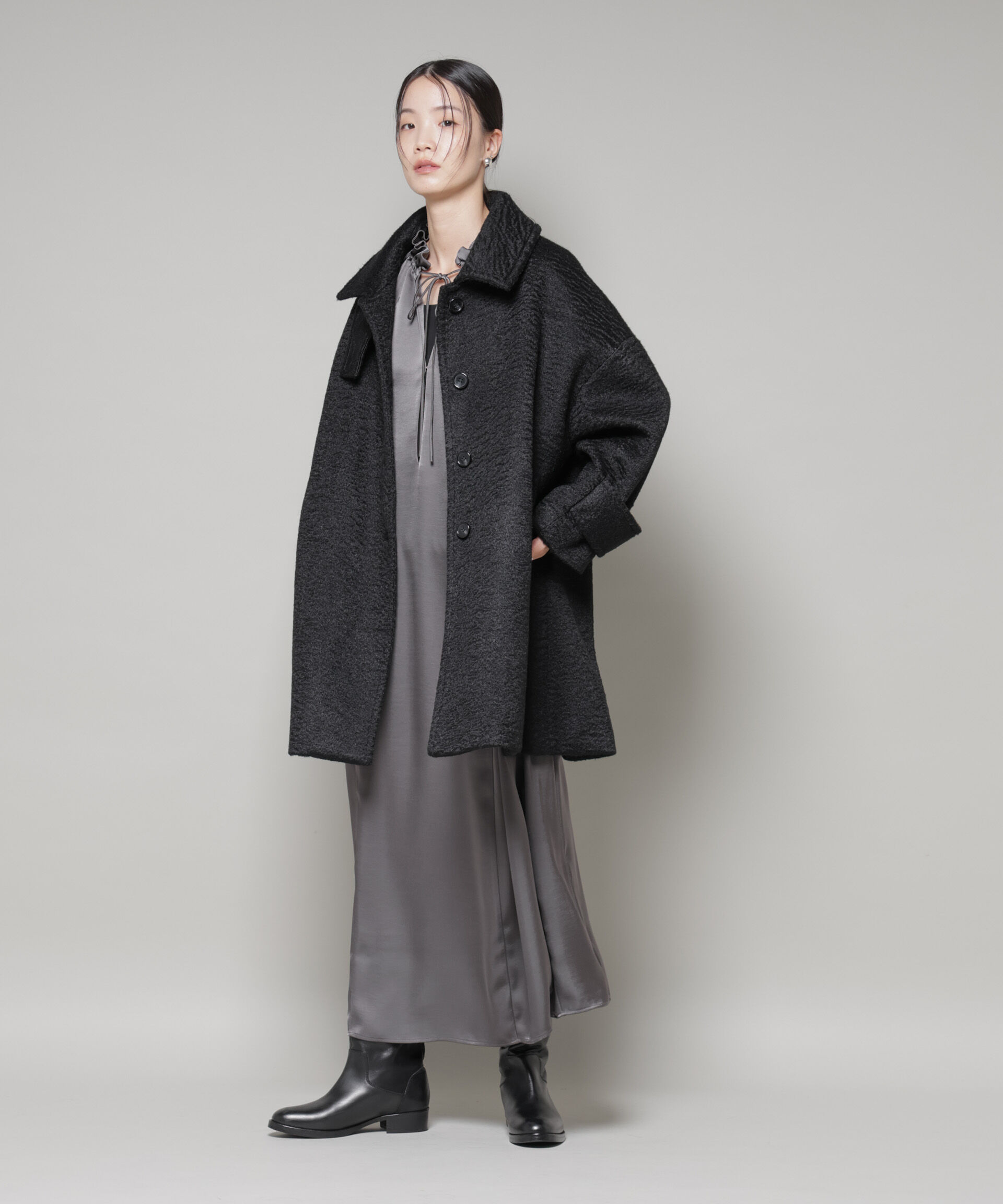 nano･universe「ブークレスタンドカラーミドルコート」|その他|