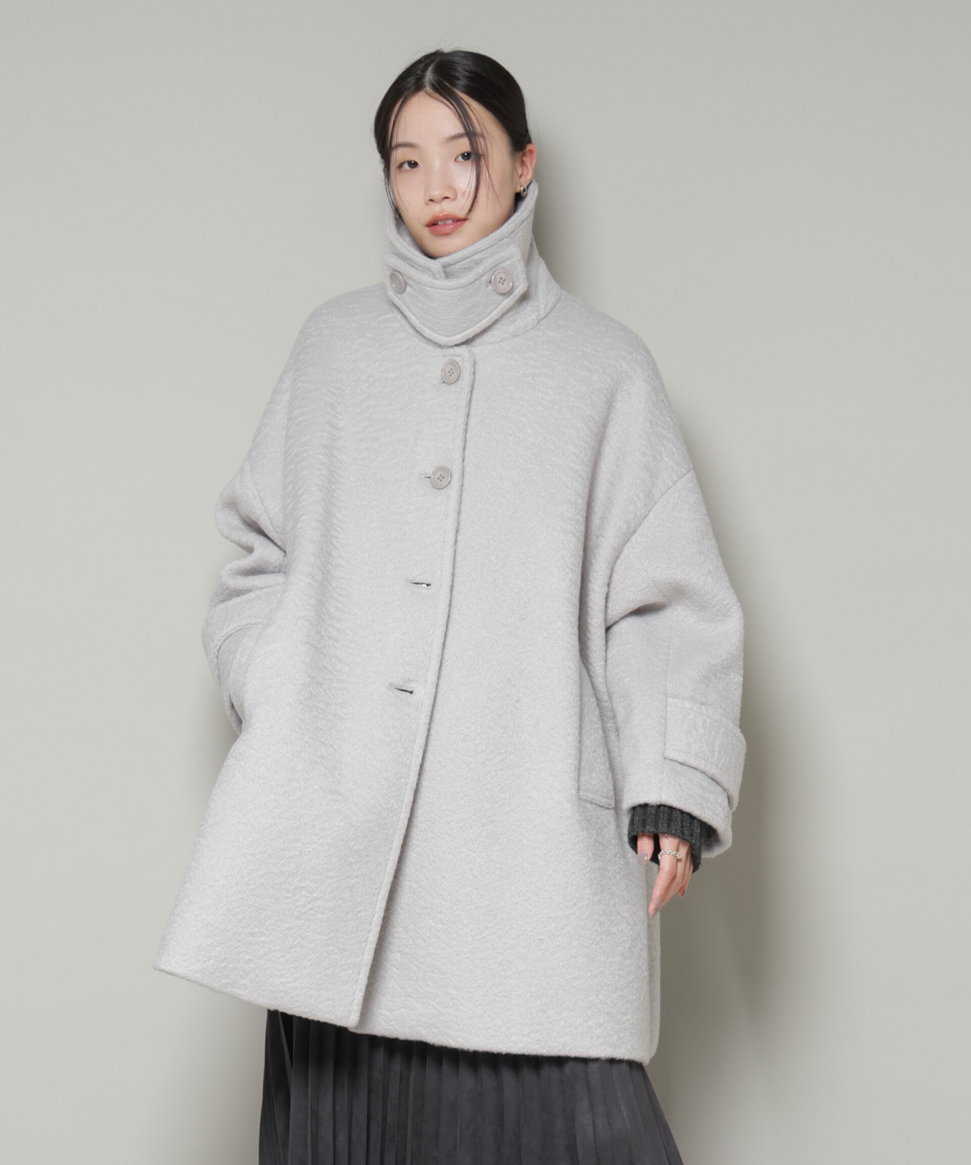 nano･universe「ブークレスタンドカラーミドルコート」|その他|