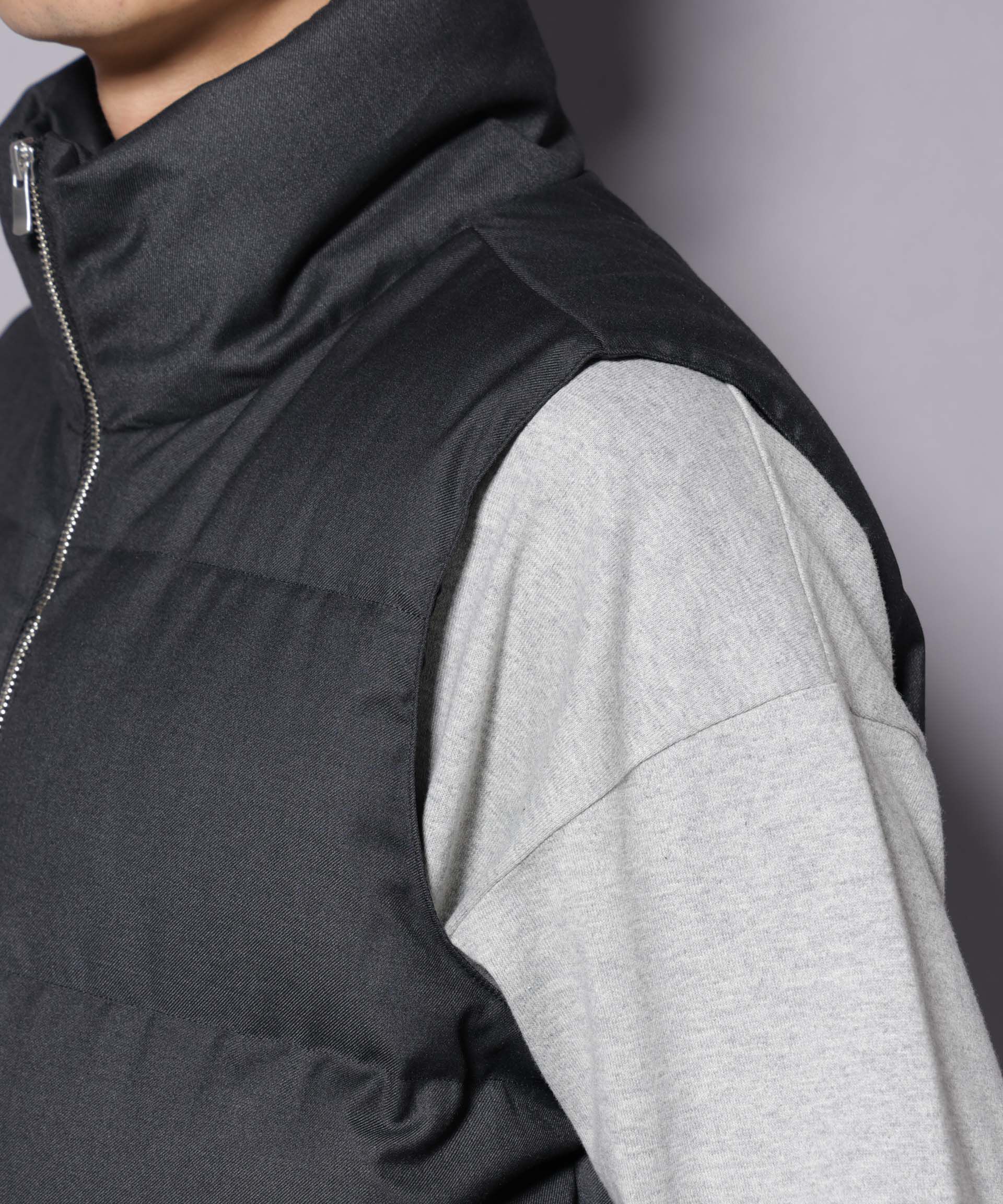 nano･universe「DELEGANTE エアリーサキソニー/グレンチェックTAIONダウンベスト」|ダウン|