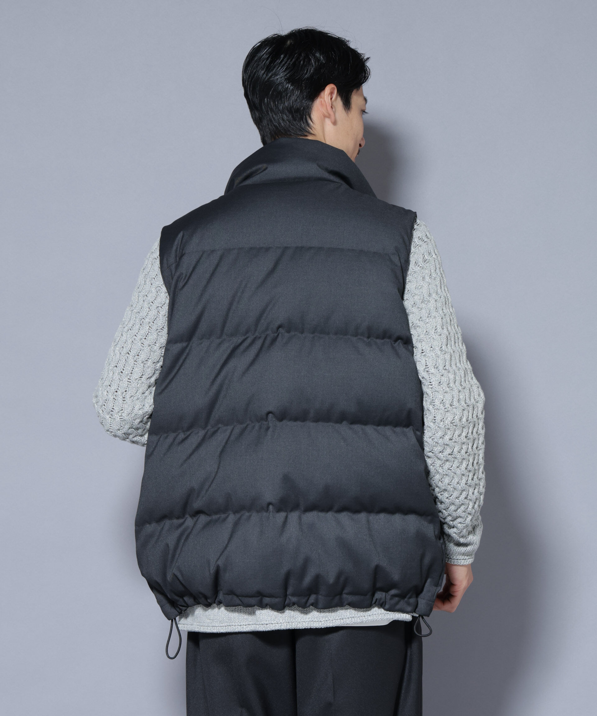 nano･universe「DELEGANTE エアリーサキソニー/グレンチェックTAIONダウンベスト」|ダウン|