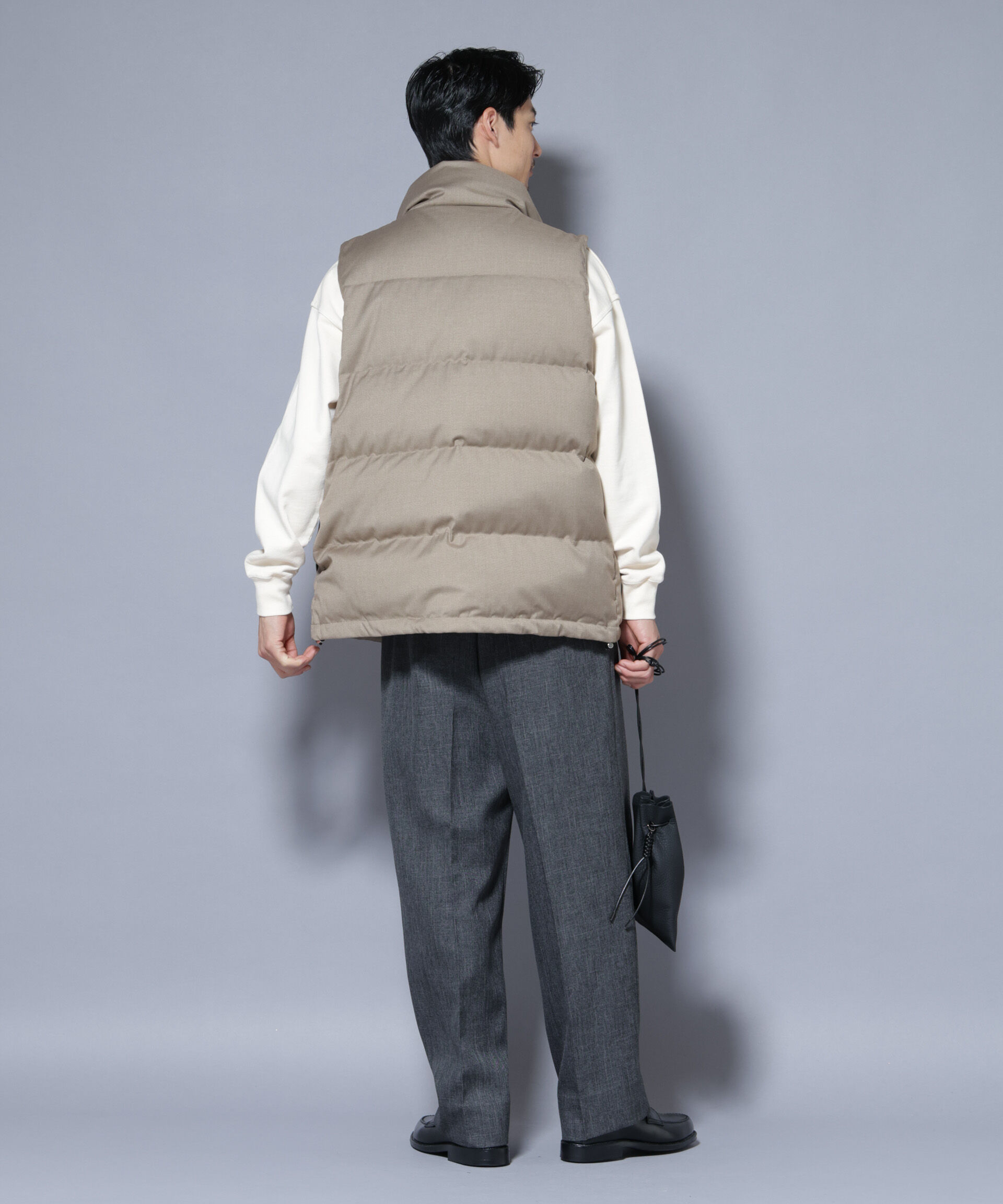 nano･universe「DELEGANTE エアリーサキソニー/グレンチェックTAIONダウンベスト」|ダウン|