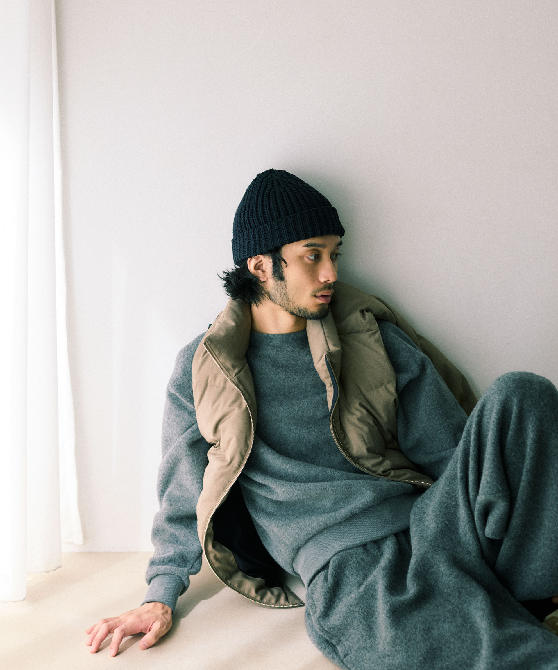 nano･universe「DELEGANTE エアリーサキソニー/グレンチェックTAIONダウンベスト」|ダウン|