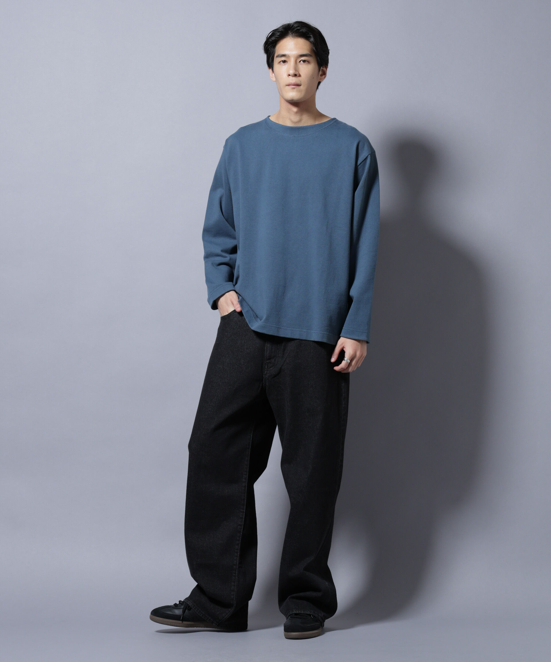 nano･universe「天竺ヘビーコットンボートネックＴシャツ 長袖」|Tシャツ・カットソー|